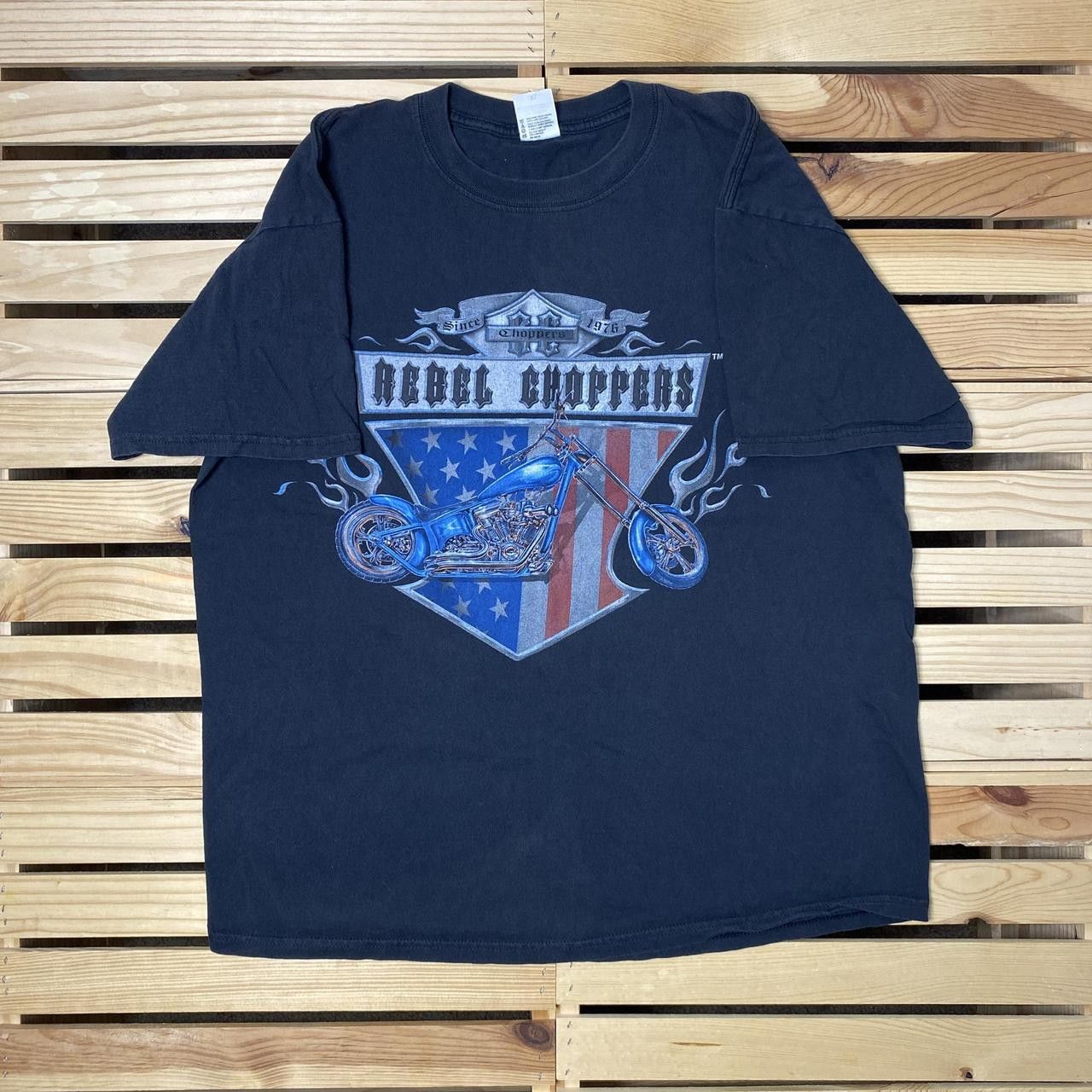 Anvil Vintage Rebel Choppers Black Biker Tee Size XL Size US XL / EU 56 / 4 - 1 Thumbnail
