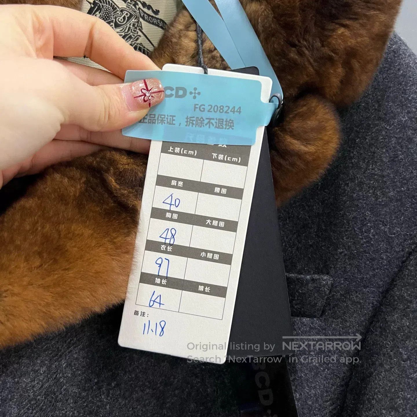 Burberry burberry solid coat with fur collar. Size XL / US 12-14 / IT 48-50 - 5 Thumbnail