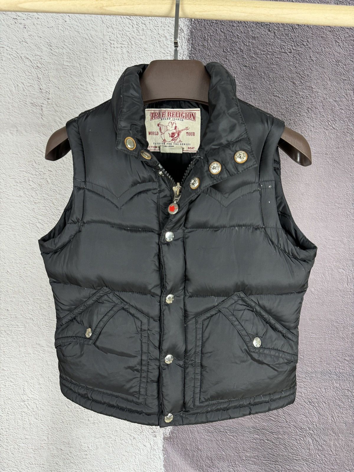 True Religion True Religion vintage black nylon women’s down vest gilet Size S / US 4 / IT 40 - 2 Thumbnail