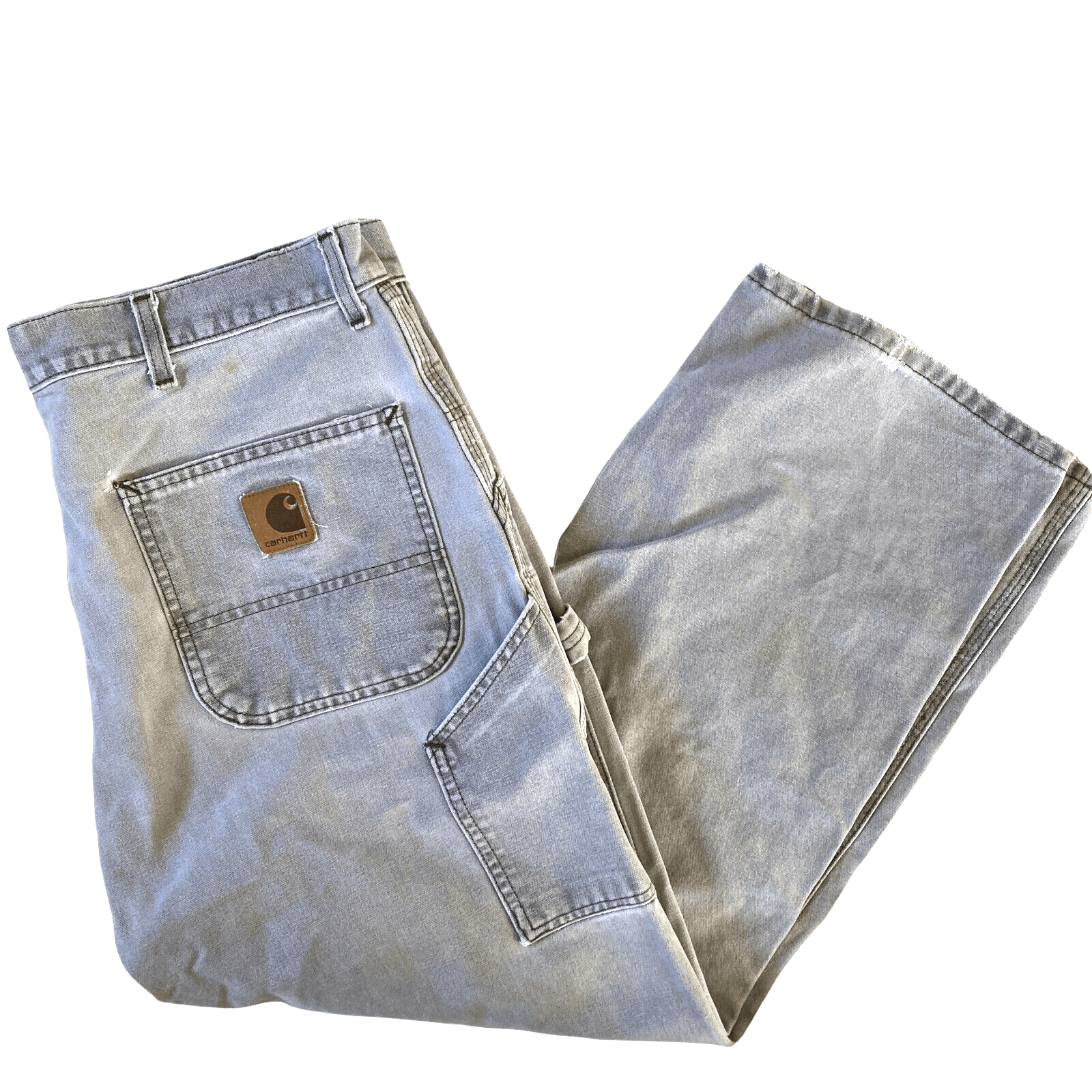 Carhartt Vintage Carhartt Dungaree Jeans Distressed Grey Denim Size US 36 / EU 52 - 6 Thumbnail