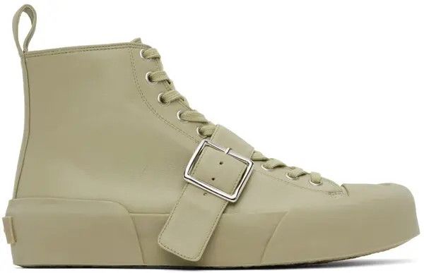 Jil Sander o1y1124 Buckle High-Top Sneakers in Green Size US 11 / EU 44 - 4 Thumbnail