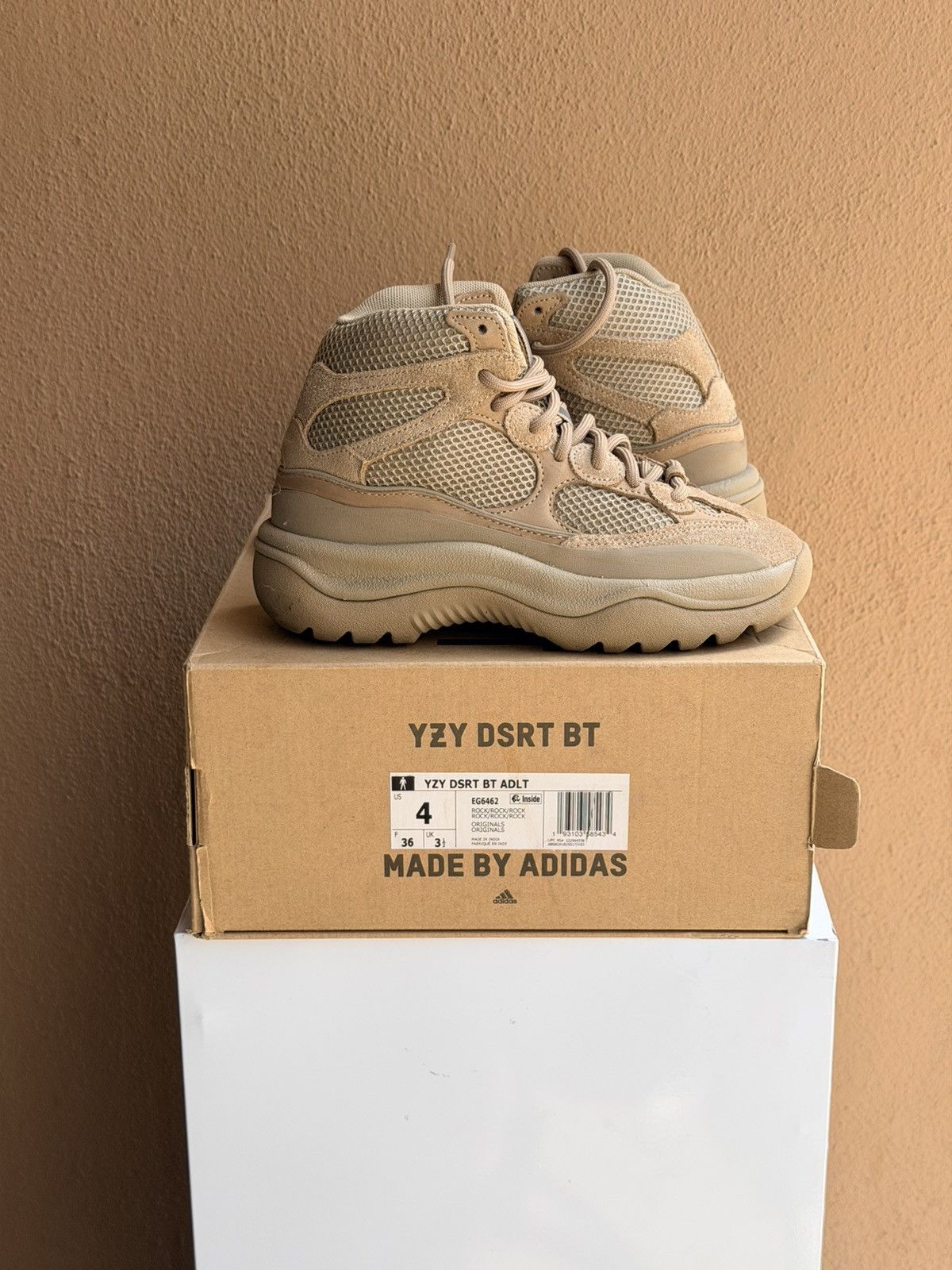 Yeezy Adidas Yeezy Desert Boot Rock 2019 Size 4 Style Code EG6462 Size US 5 / EU 37 - 3 Thumbnail