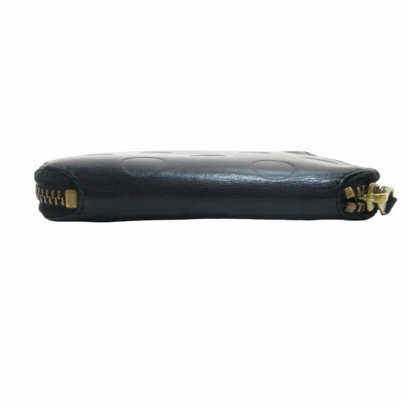 Comme des Garcons SHIRT Wallet Leather Polka Dot Bi-fold Zip Black Size ONE SIZE - 4 Thumbnail