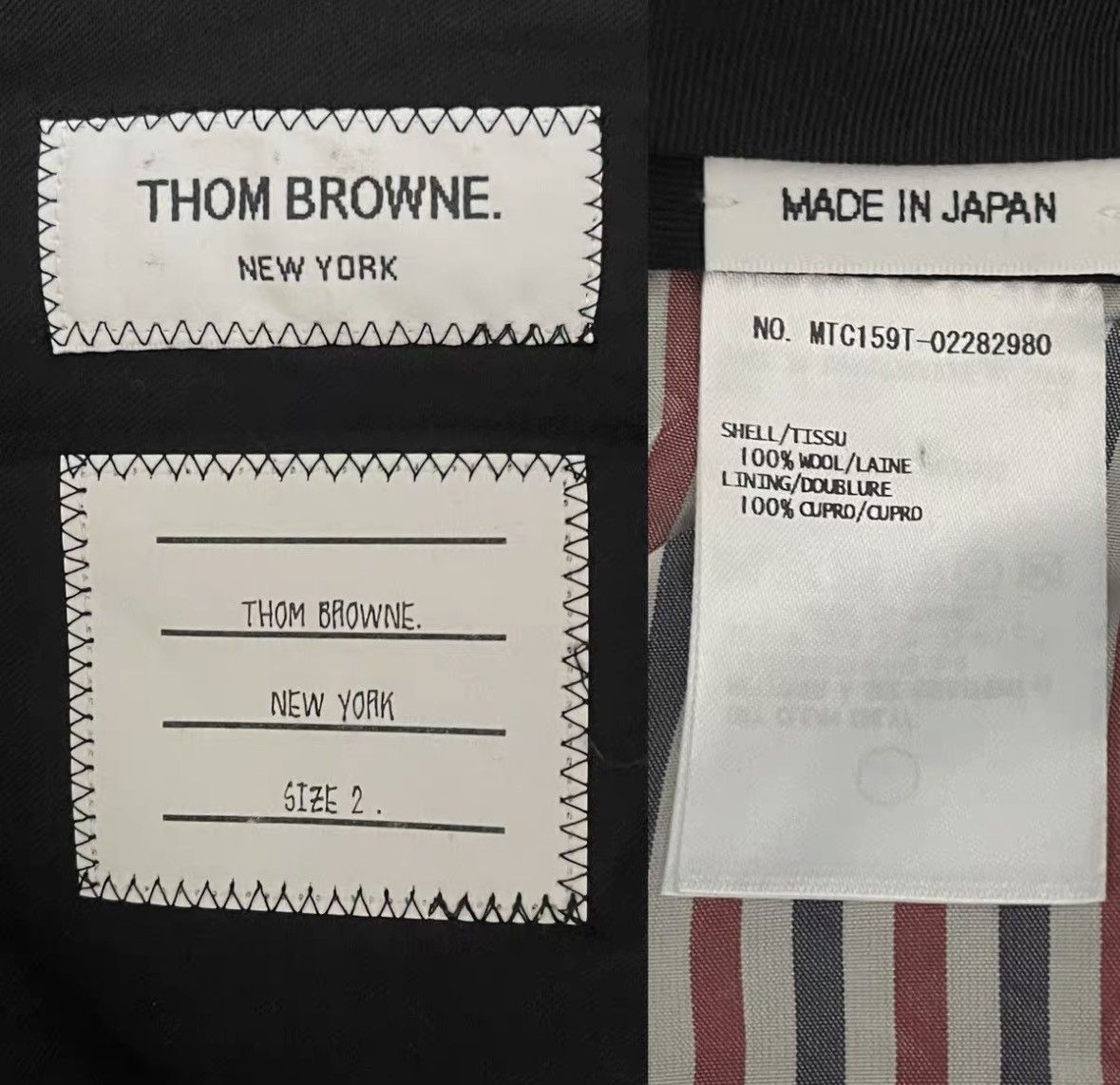Thom Browne Thom Browne Size 2Wool-edged suit trousers, suit trouser Size US 30 / EU 46 - 5 Thumbnail