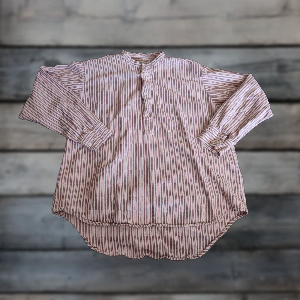 Vintage VINTAGE Gleneske Men's Shirt XL Red & White Striped Long Sleeve Button-Up Collared Cotton Made in Ireland Size US XL / EU 56 / 4 - 1 Thumbnail