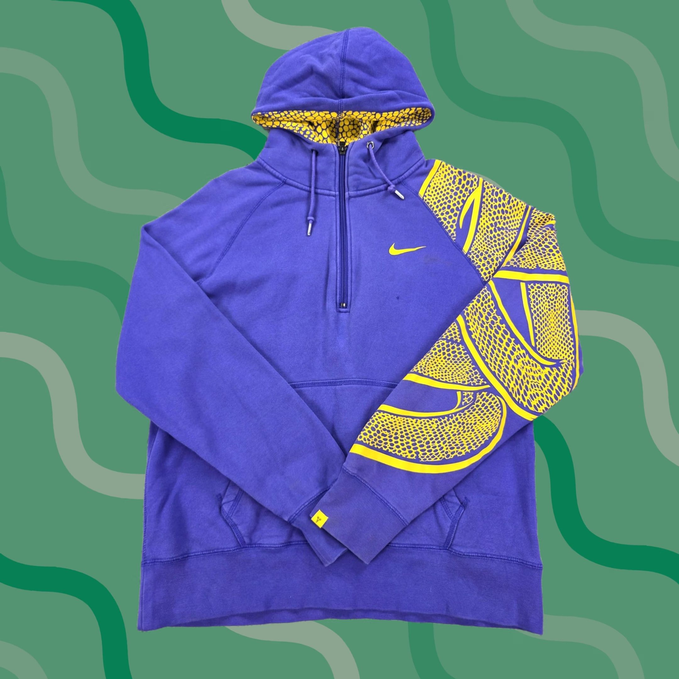 Nike Kobe Bryant Mamba Pullover Hoodie Mens L Purple 1/4 Zip Sweatshirt Kb24 Sports, Men's