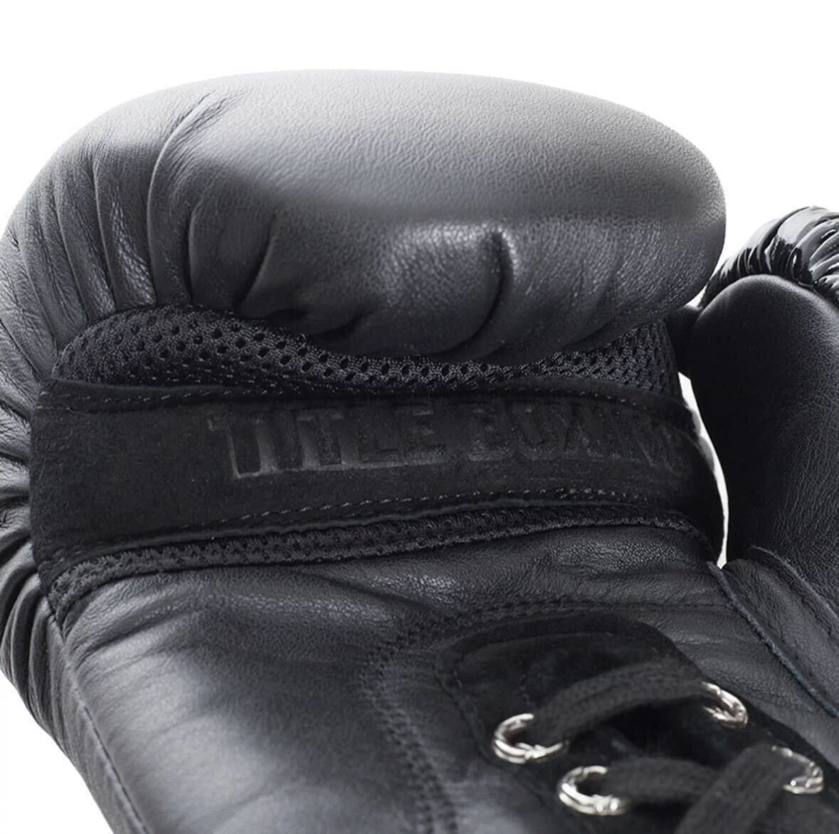 Chrome Hearts Chrome Hearts x Title Boxing Black Leather Boxing Gloves Size ONE SIZE - 4 Thumbnail