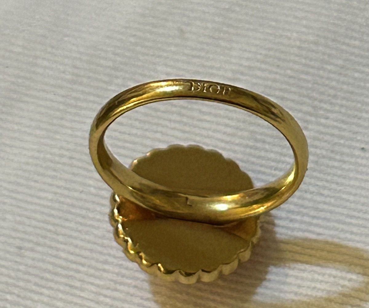 Dior Christian Dior Petit CD Baroque Ring Gold-Finish Metal Size ONE SIZE - 8 Thumbnail