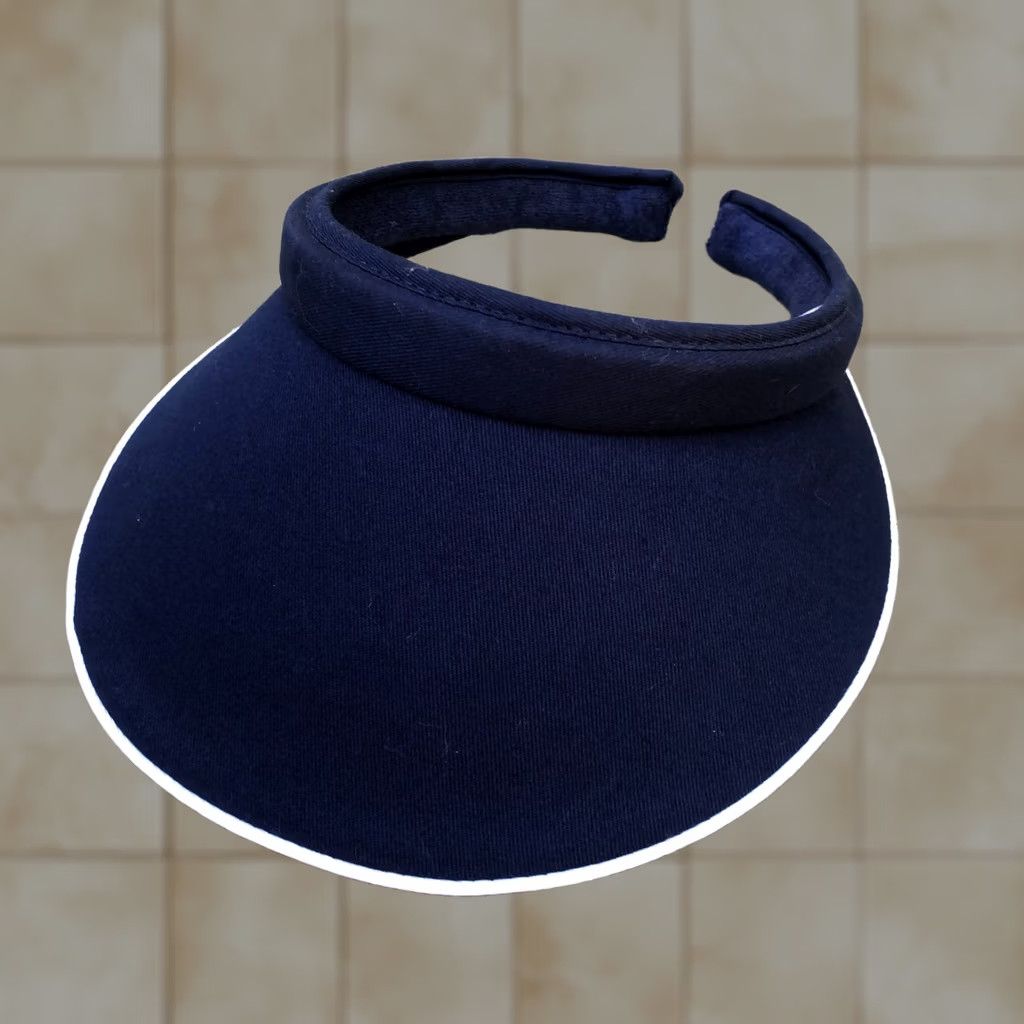 Omega MEGA CAPS Visor Hat Women's One Size Blue Wide Brim Sun Retro Golf Tennis Size ONE SIZE - 1 Thumbnail