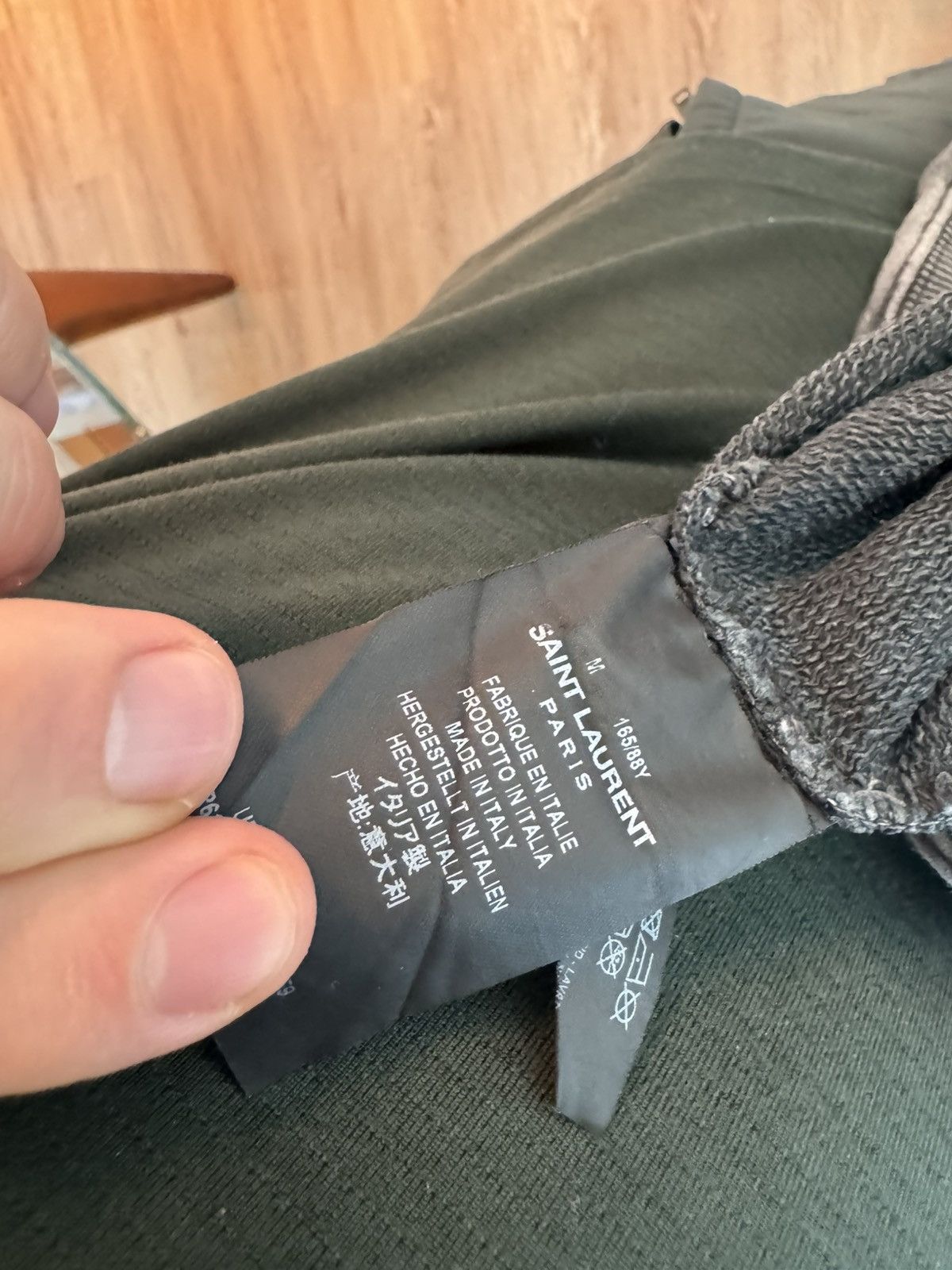Saint Laurent Paris Saint Laurent Grey Washed Hoodie Size US M / EU 48-50 / 2 - 5 Thumbnail