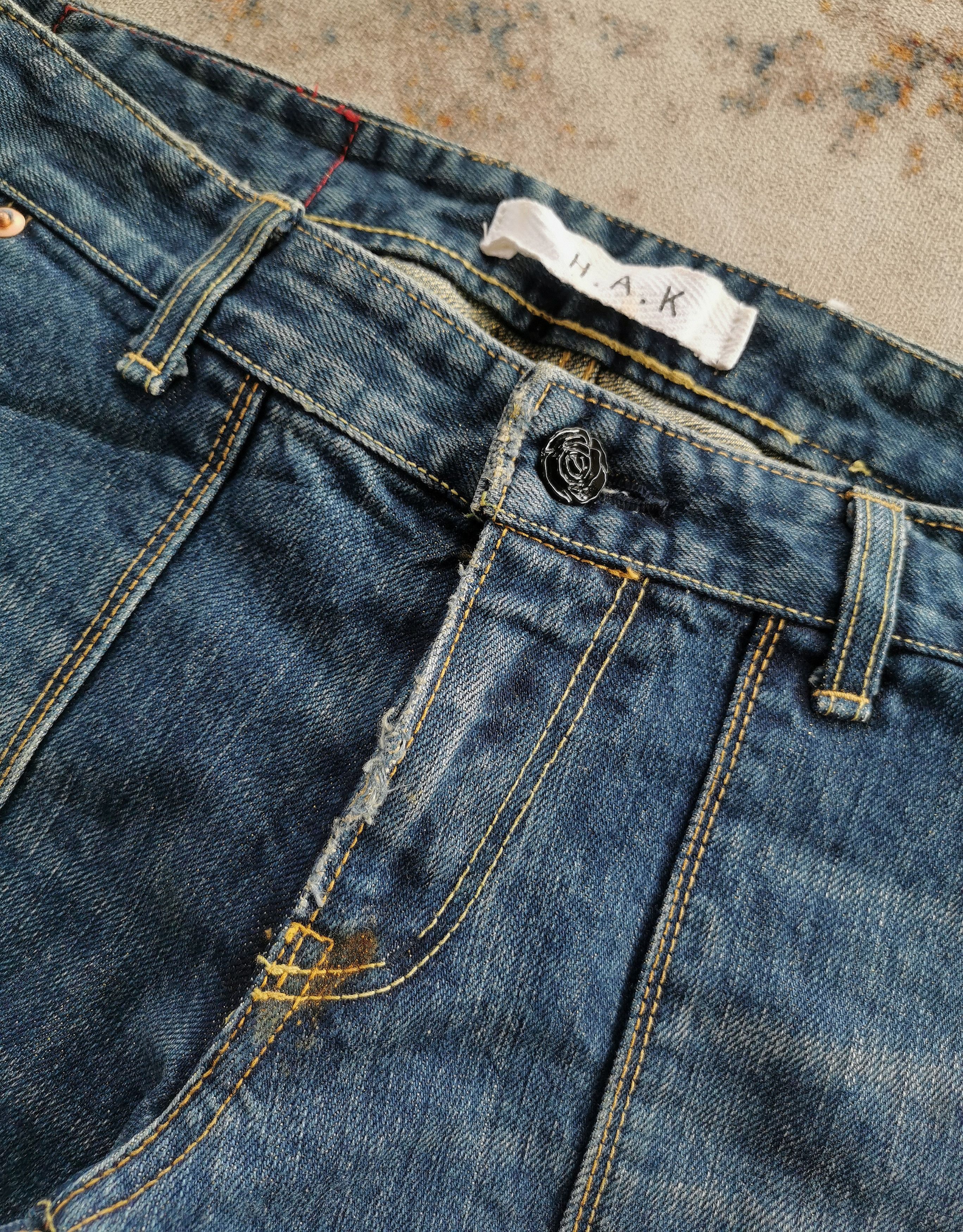 Tornado Mart Avantgarde distressed flared denim jeans SIZE 30'x32' Size US 30 / EU 46 - 10 Thumbnail