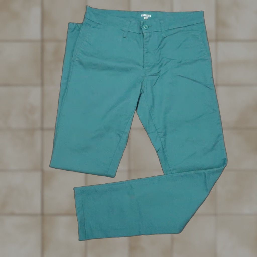 Carhartt Carhartt Pants 30x32 Blue Sid WIP Straight Stretch Mens Size US 30 / EU 46 - 1 Thumbnail