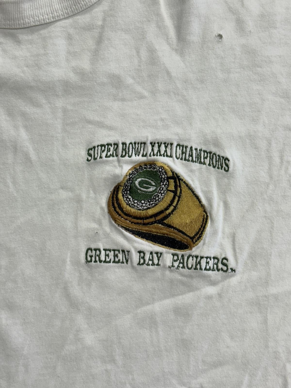 Russell Athletic Vintage Green Bay Packers T-shirt Super Bowl XXXI 1997 XL Size US XL / EU 56 / 4 - 4 Thumbnail