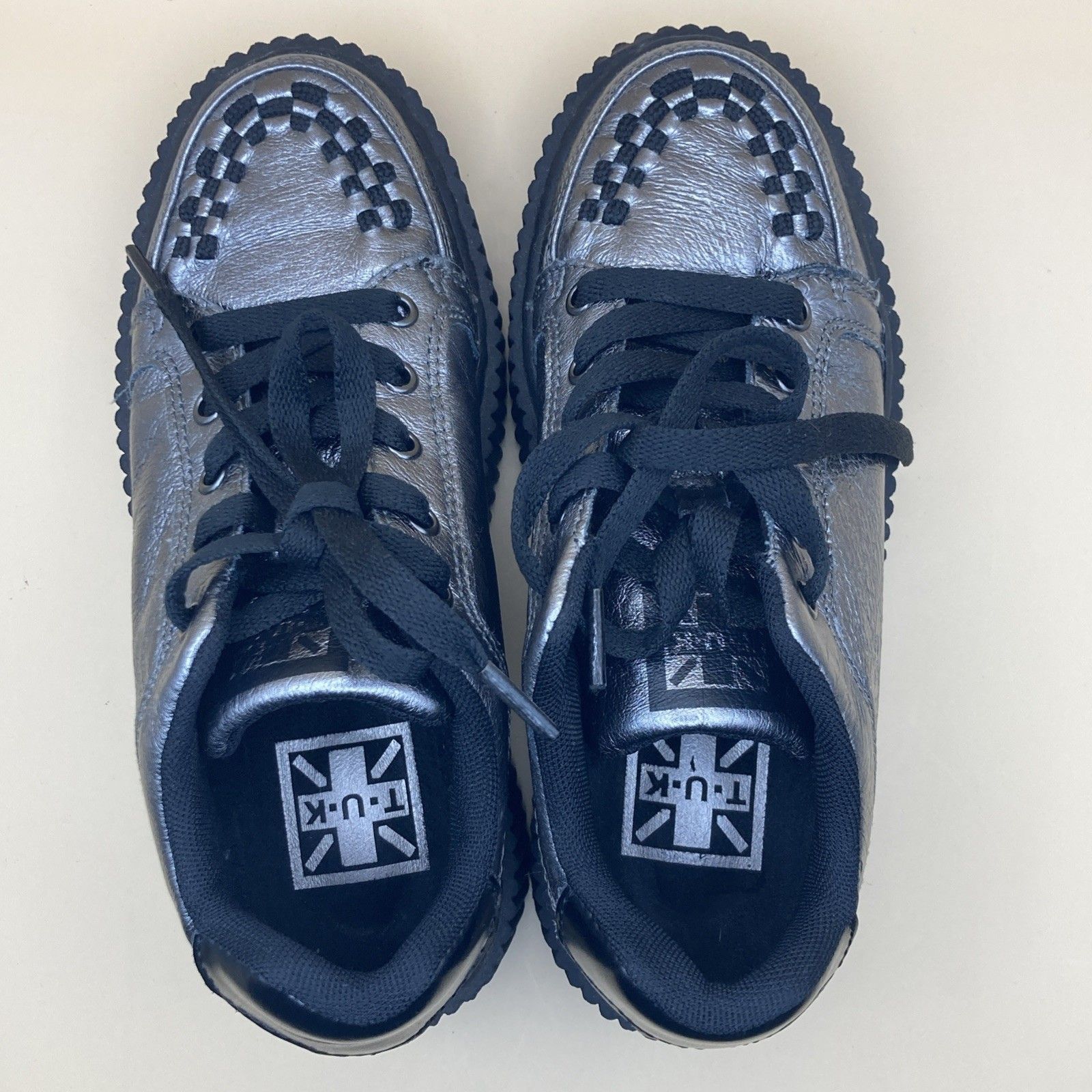 T.U.K. Footwear T.U.K Graphite Casbah Creeper Platform Goth Shoes szW5 M3 US Size US 5 / IT 35 - 6 Thumbnail