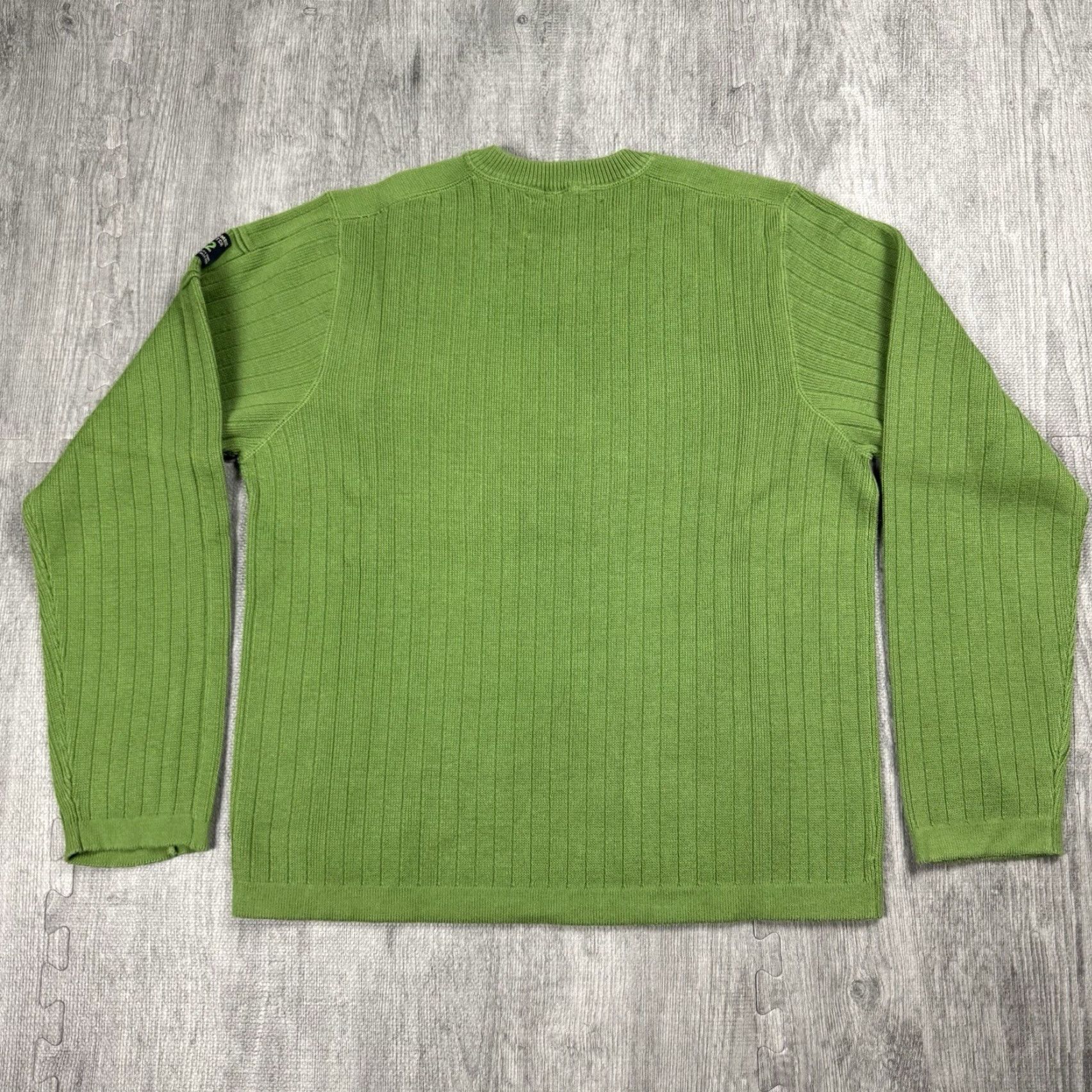 Abercrombie & Fitch VINTAGE Abercrombie & Fitch Men's XL Crew Neck Sweater 90s Y2K Grunge Preppy Green Cotton Knit Size US XL / EU 56 / 4 - 5 Thumbnail
