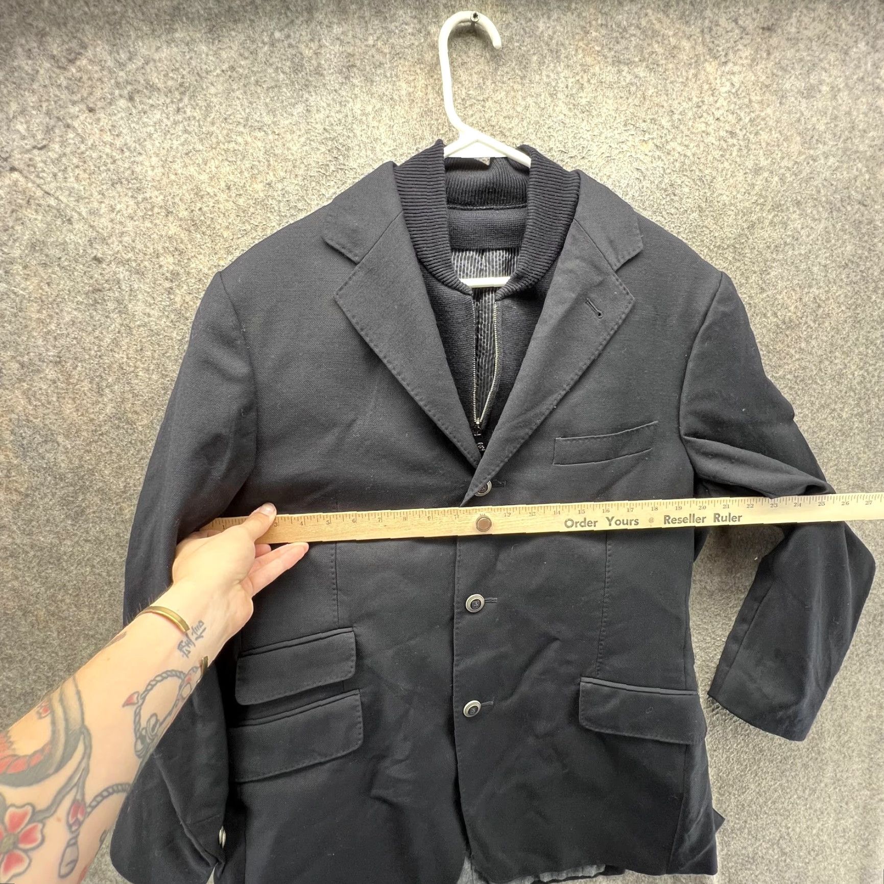 Corneliani Corneliani Blazer Mens 52 Blue Wool Cashmere Two Button Sport Coat Jacket Lined Size 52R - 6 Thumbnail