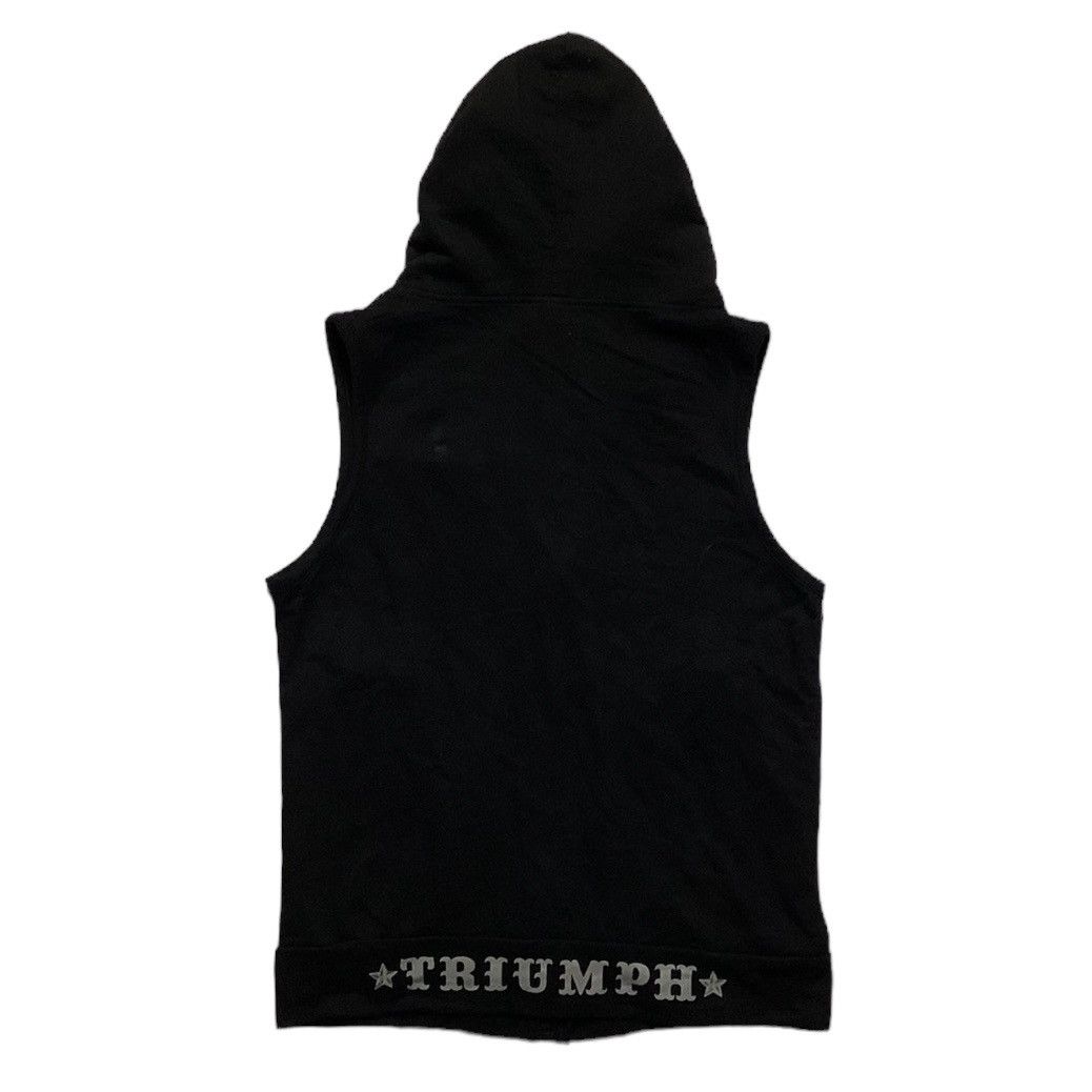 If Six Was Nine × Japanese Brand × Le Grande Bleu (L.G.B.) RUSS-K EMBROIDERED WORDING PUNK GOTHIC HOODIE VEST JACKET Size US M / EU 48-50 / 2 - 2 Thumbnail