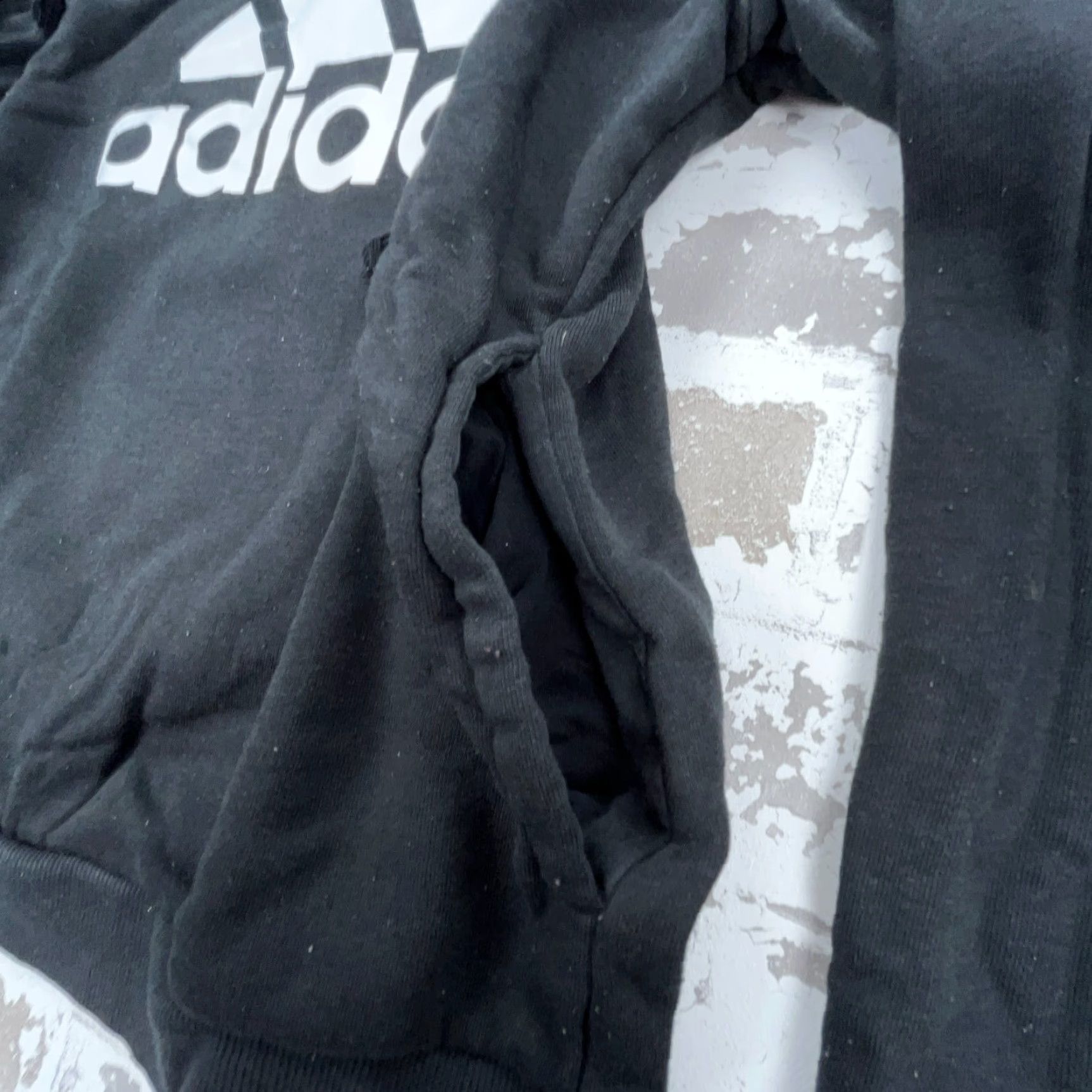 Adidas Adidas Hoodie Women Medium Black White Sweatshirt Spell Out Pullover Size M / US 6-8 / IT 42-44 - 6 Thumbnail