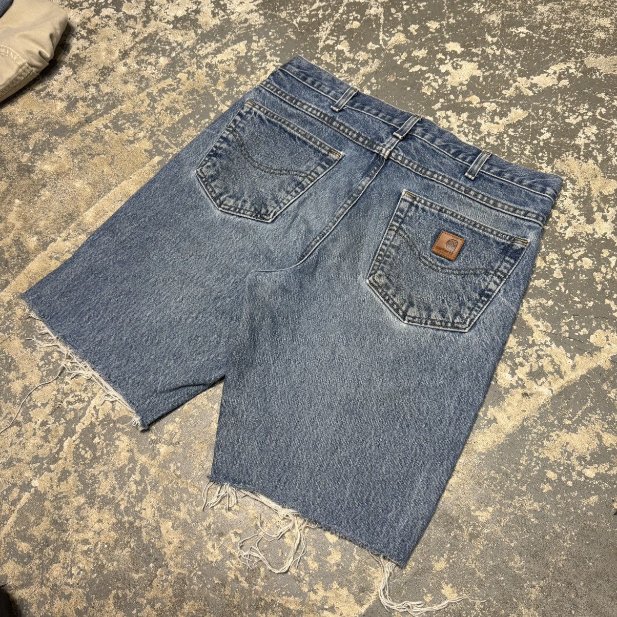 Carhartt Vintage Carhartt Denim Cut Off Workwear Shorts Jorts Size US 34 / EU 50 - 2 Thumbnail