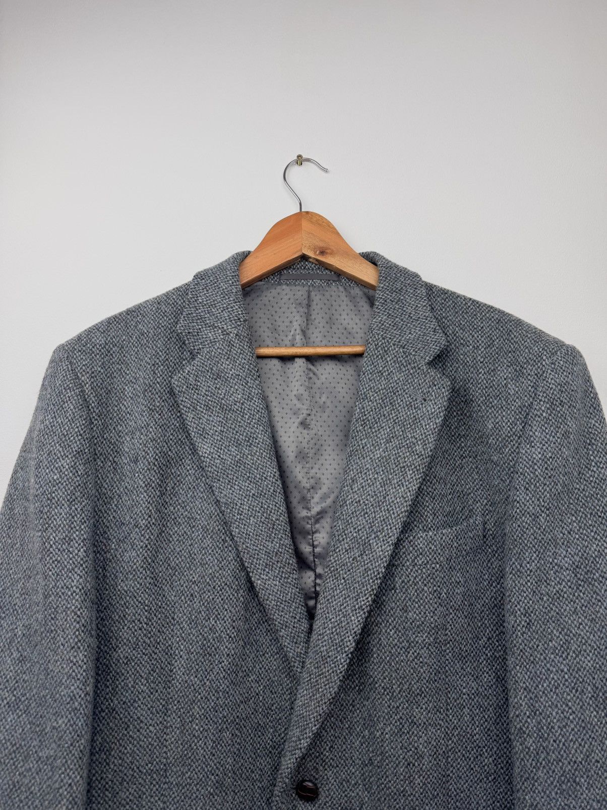 Harris Tweed Harris Tweed Man Wool Blazer Grey Classic Vintage Size 44R Size 44R - 2 Thumbnail