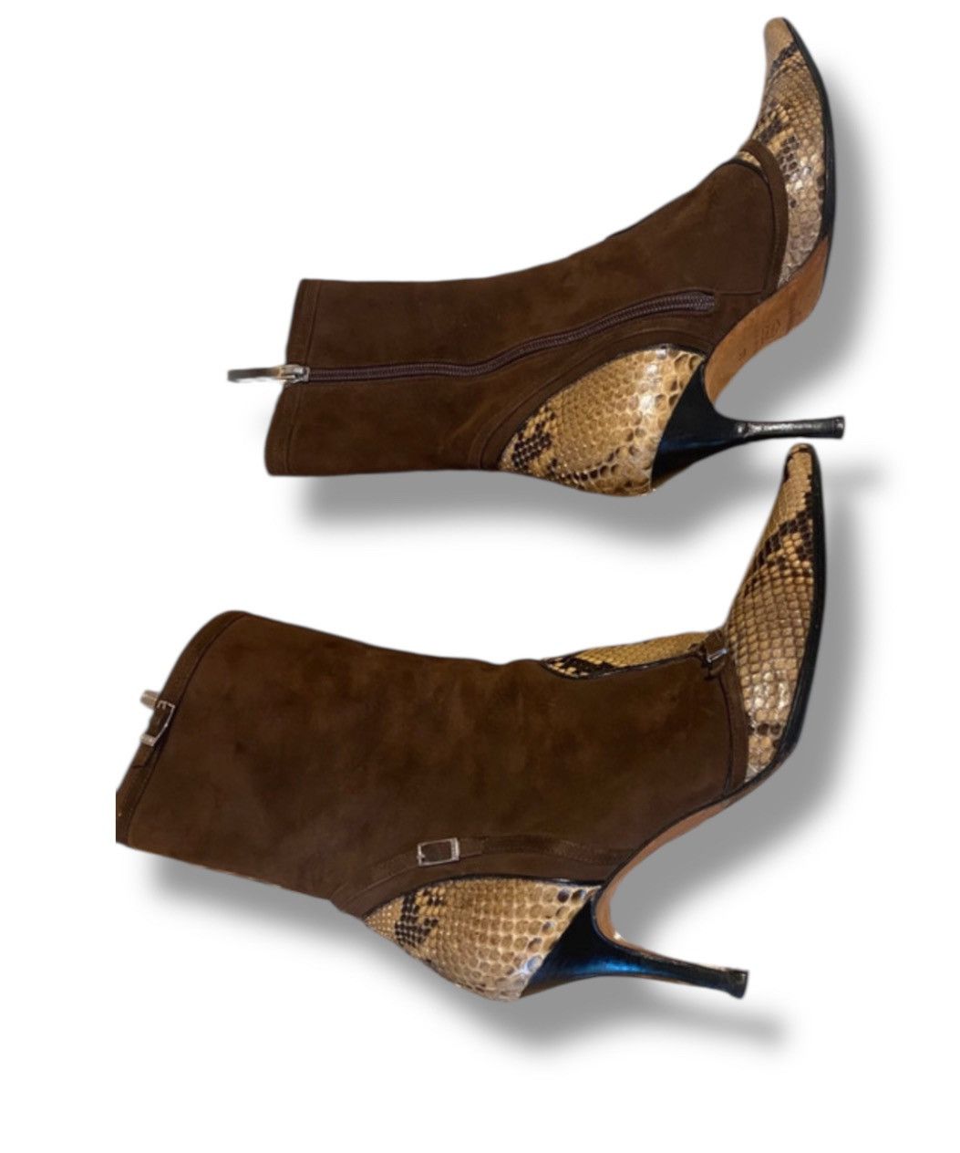 Luciano Padovan brown leather boots 39