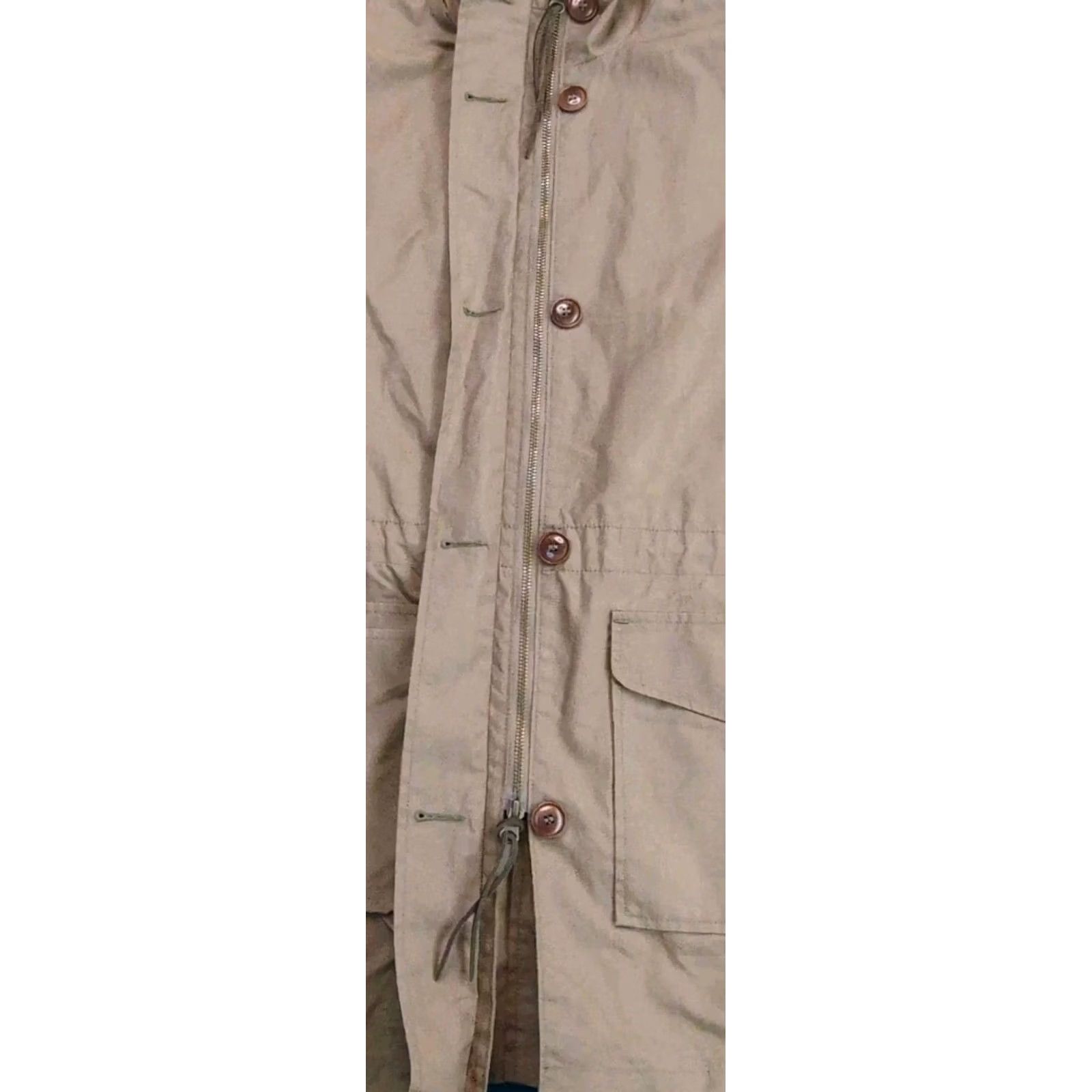Filson VINTAGE Filson Tin Cloth Trench Coat Parka Jacket Full Zip Made In USA Womens Small Olive Grey Size S / US 4 / IT 40 - 4 Thumbnail
