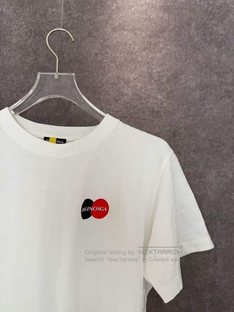 Balenciaga Balenciaga White Mastercard Short Sleeve T-Shirt Size US L / EU 52-54 / 3 - 5 Thumbnail