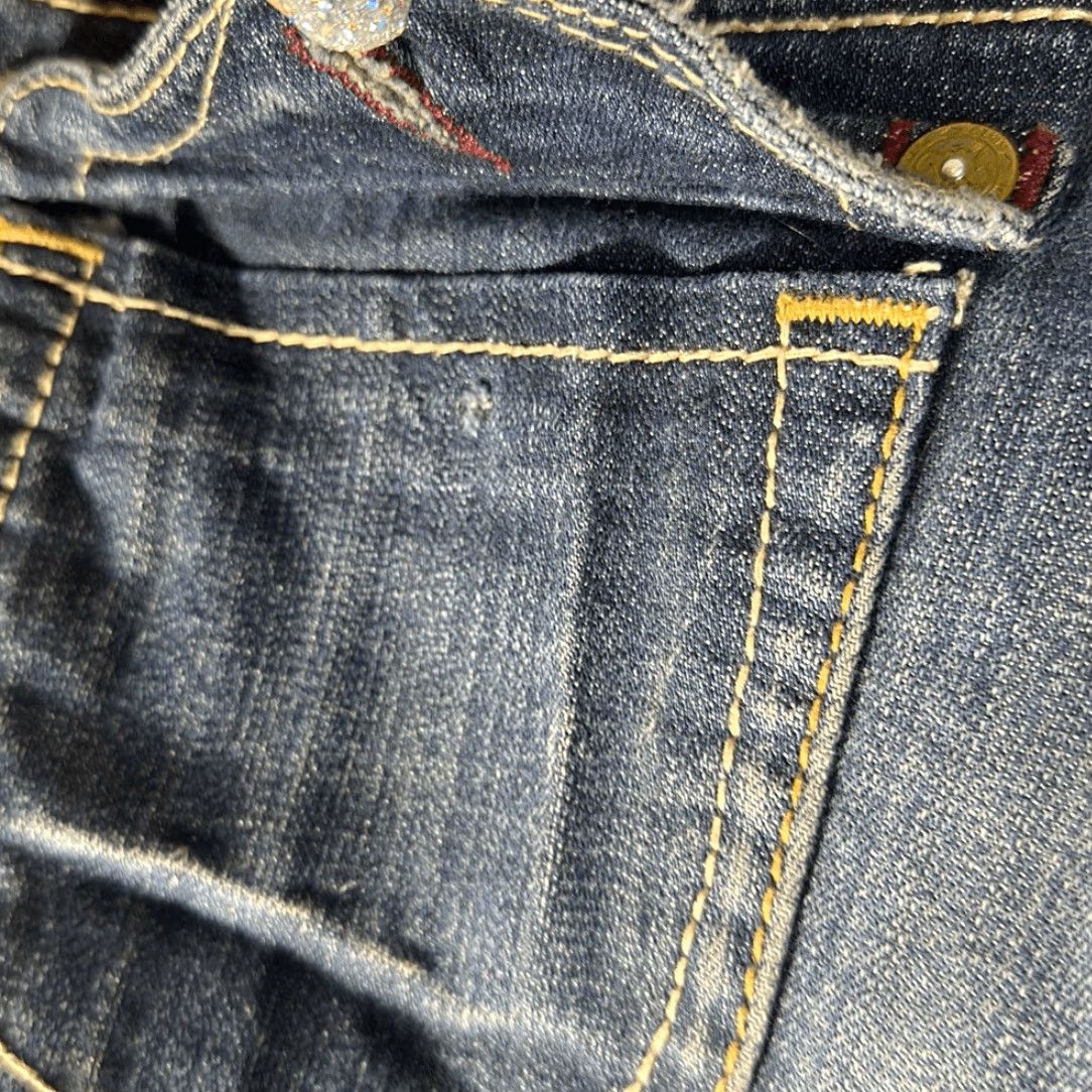 Denime Mek Denim USA San Diego Jeans W28 L34 Heavy Stitching Women Jeans Bootcut Blue USA Theme Size 28" / US 6 / IT 42 - 5 Thumbnail