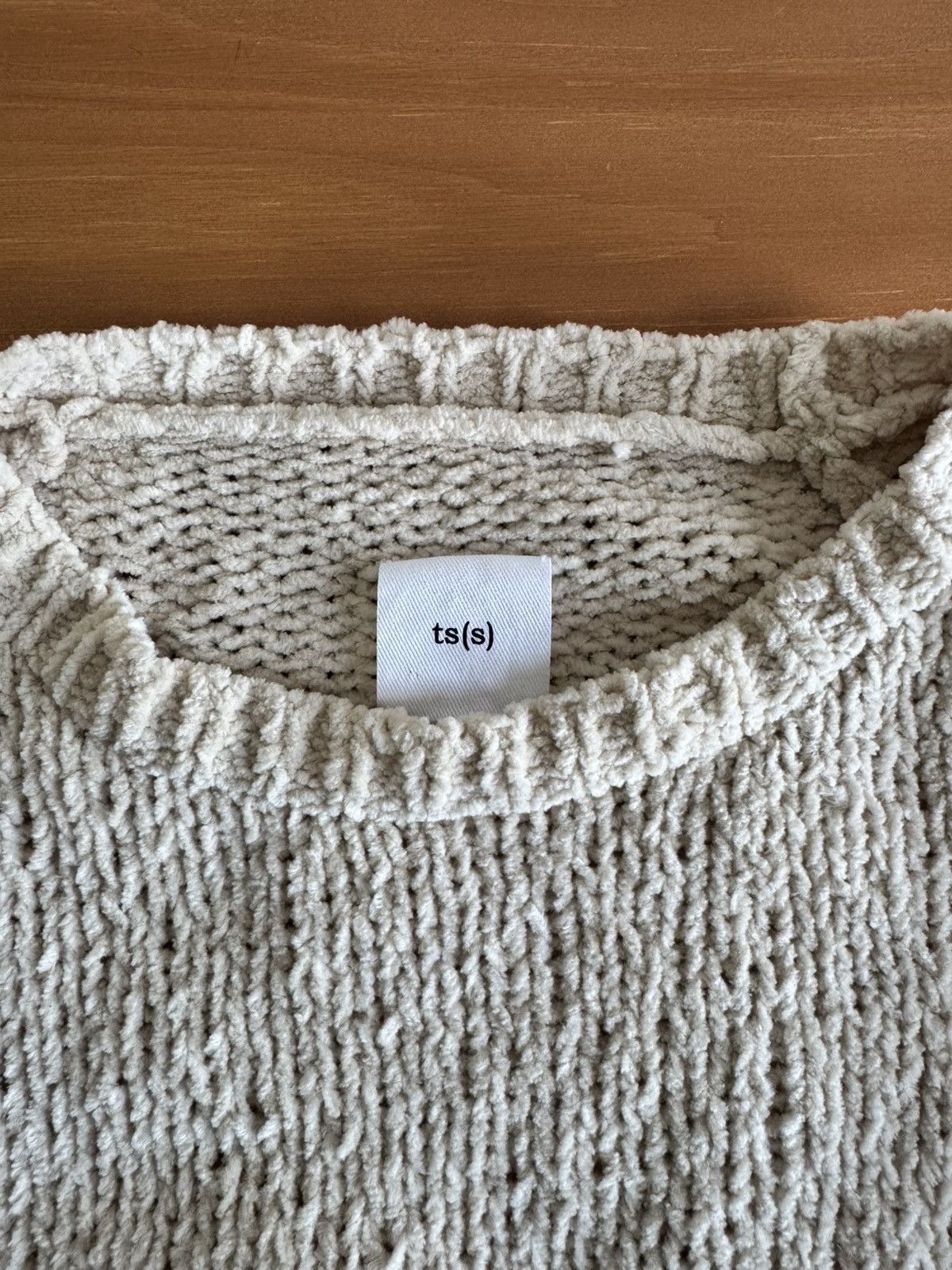 Ts(S) ts(s) Hand Dyed Cotton Mole Yarn Crewneck - Natural Size US M / EU 48-50 / 2 - 6 Thumbnail