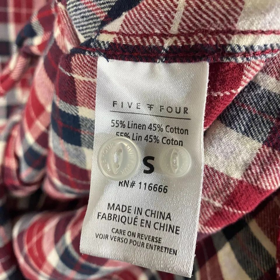 Five Four Five Four Flannel Men's Plaid Linen Adults Button Up S Size US S / EU 44-46 / 1 - 6 Thumbnail