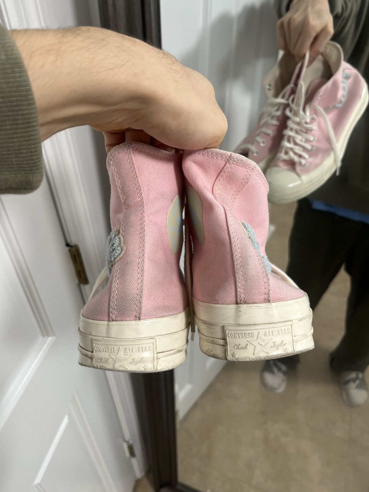 Converse × Golf le Fleur Converse x Golf le Fleur Chuck 70 Hi "Chenille" rare pink Size US 10.5 / EU 43-44 - 4 Thumbnail