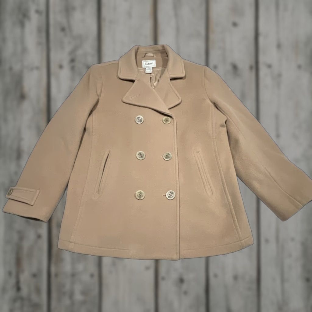 Vintage VINTAGE LL Bean Lambswool Classic Coat Women 12 Mid Length Jacket Lined Warm Pockets Size XL / US 12-14 / IT 48-50 - 1 Thumbnail