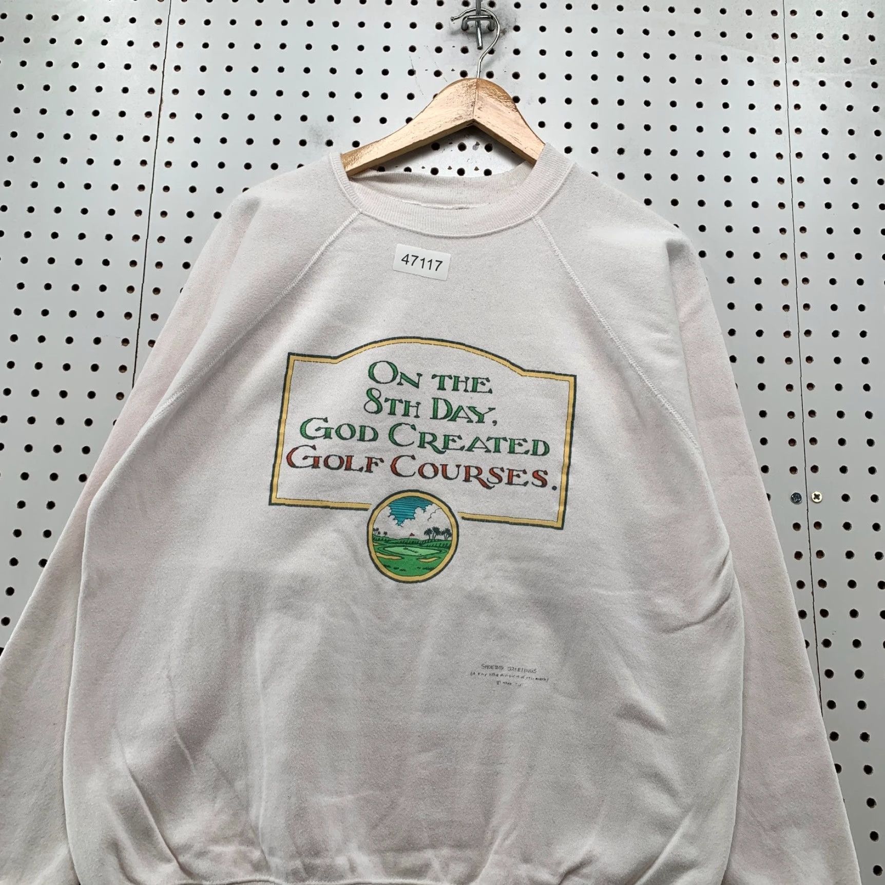 Hanes VINTAGE Hanes Sweatshirt Mens XL 80s Funny Golf USA Crew Neck White Fleece Graphic Print Golf Preservation Size US XL / EU 56 / 4 - 4 Thumbnail