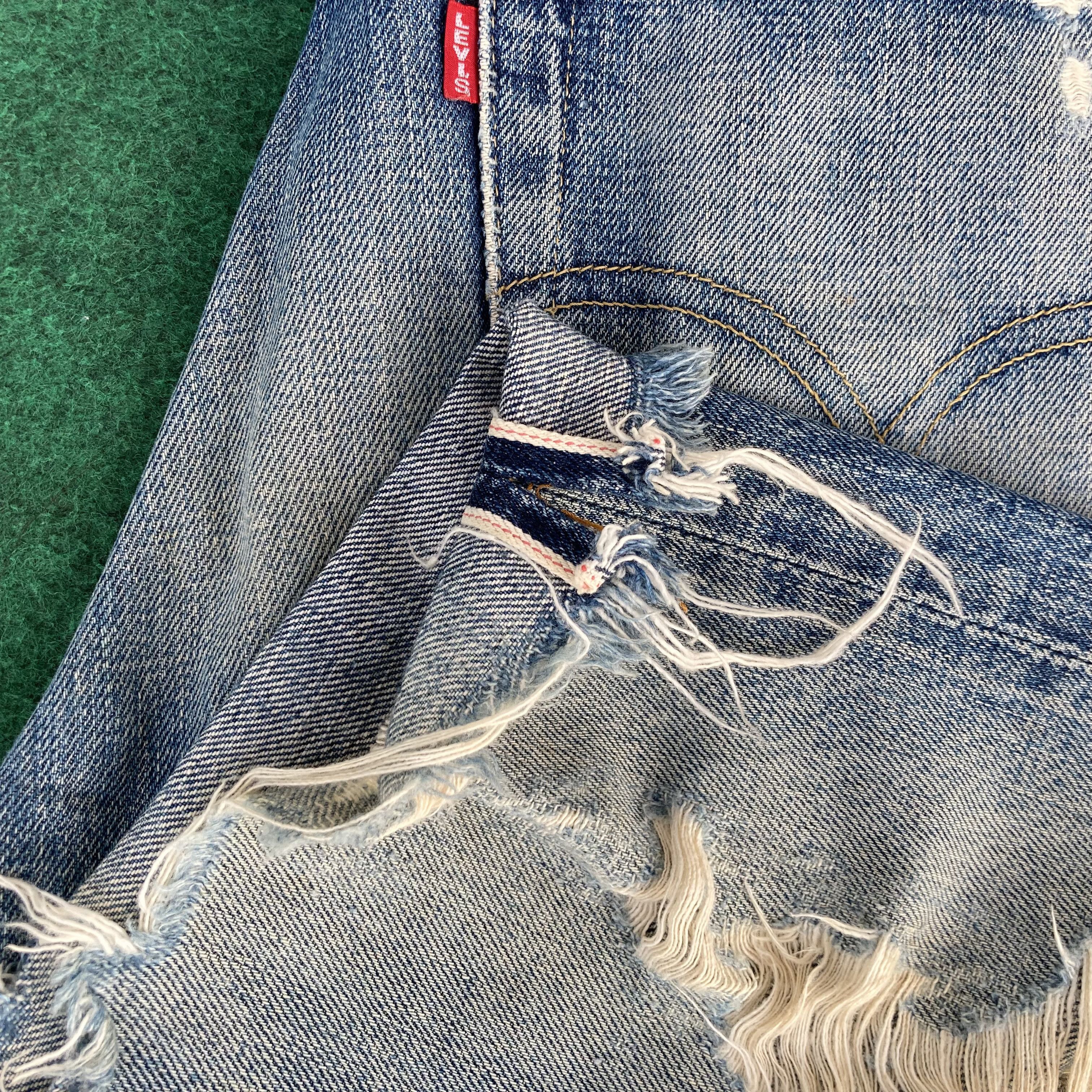 Levi's Vtg Levis 702 Big E Short Pants Redline Selvedge Jorts Jeans Size US 31 - 15 Thumbnail