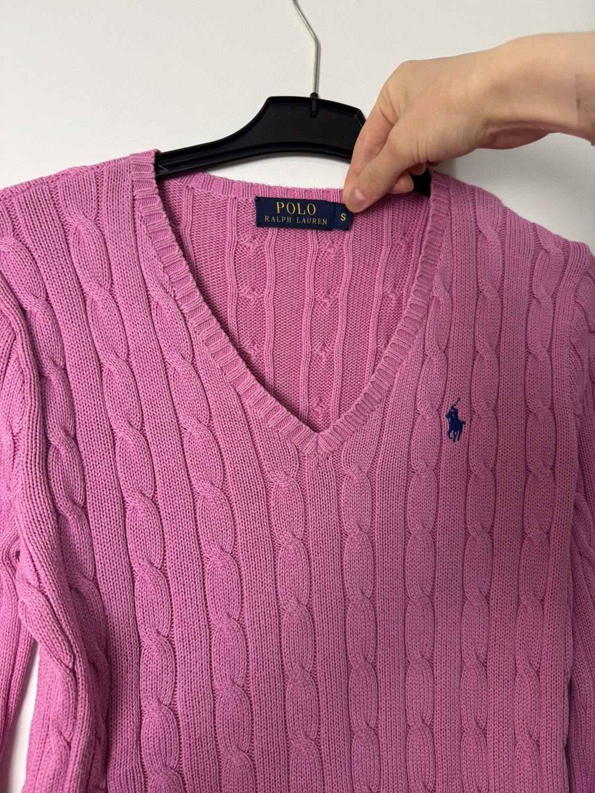 Polo Ralph Lauren Polo Ralph Lauren Cable Knit sweater pink designer Size S / US 4 / IT 40 - 5 Thumbnail