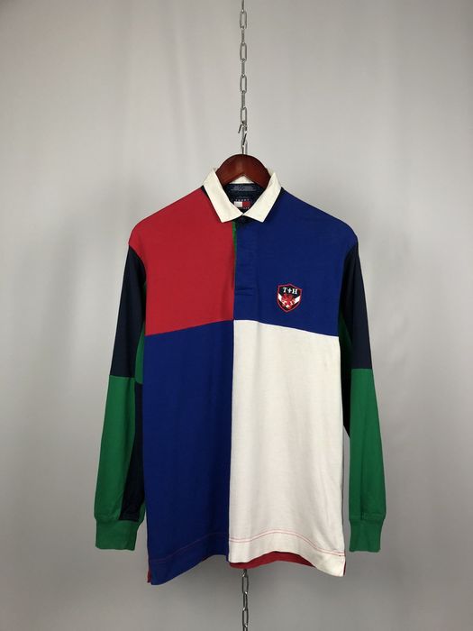 Vintage tommy hilfiger long sleeve clearance polo