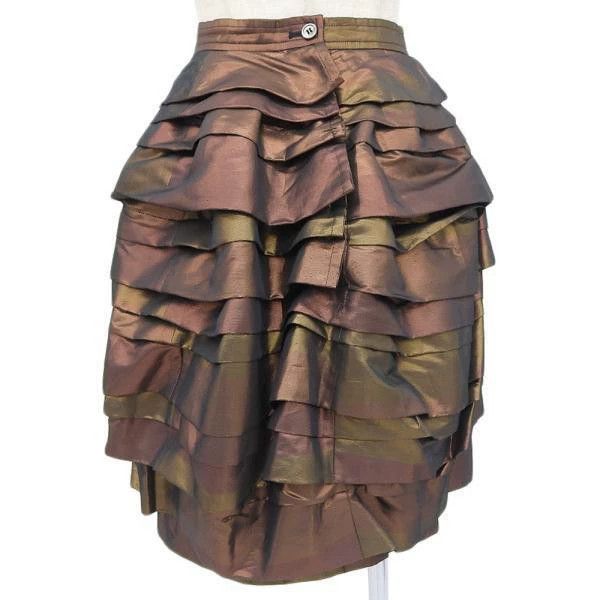 Comme des Garcons Comme Des Garcons size M Jade insect color pleated half ski Size 24" / US 00 / IT 34 - 1 Thumbnail
