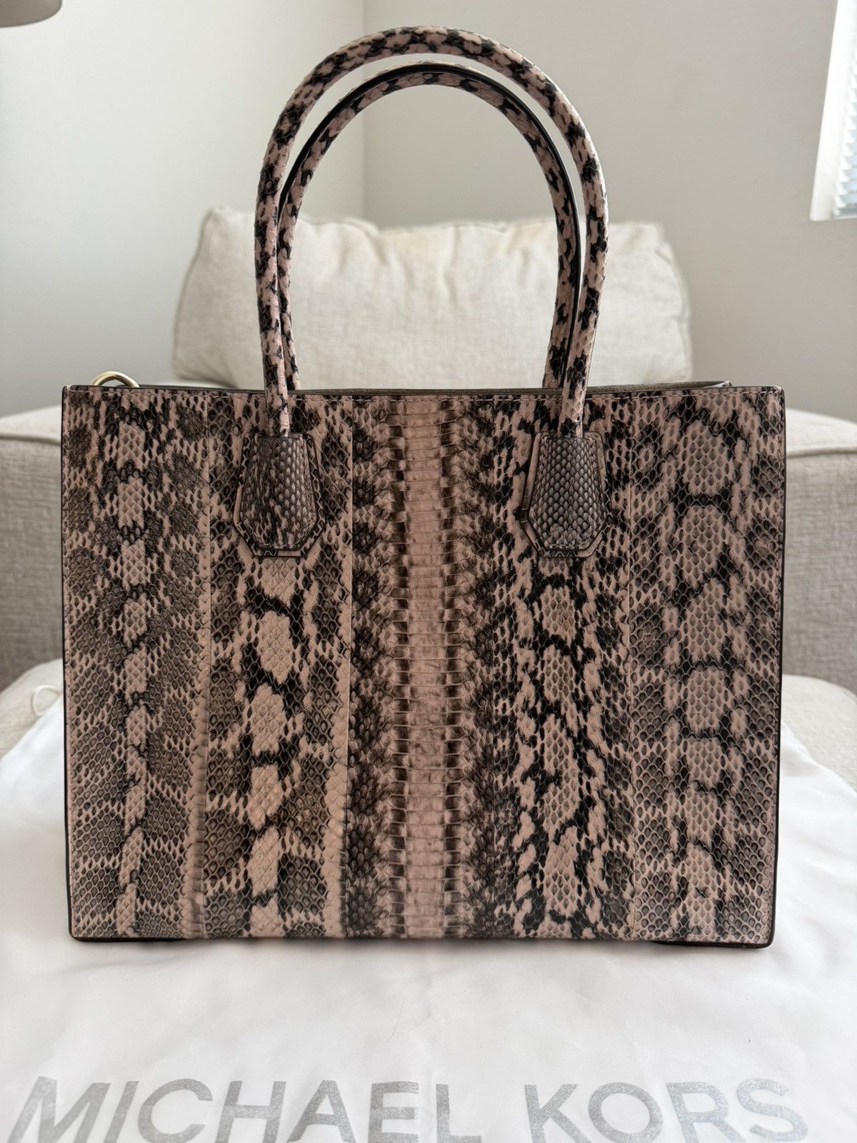 Michael Kors Michael Kors Genuine Snakeskin Mercer and Wallet Size ONE SIZE - 6 Thumbnail