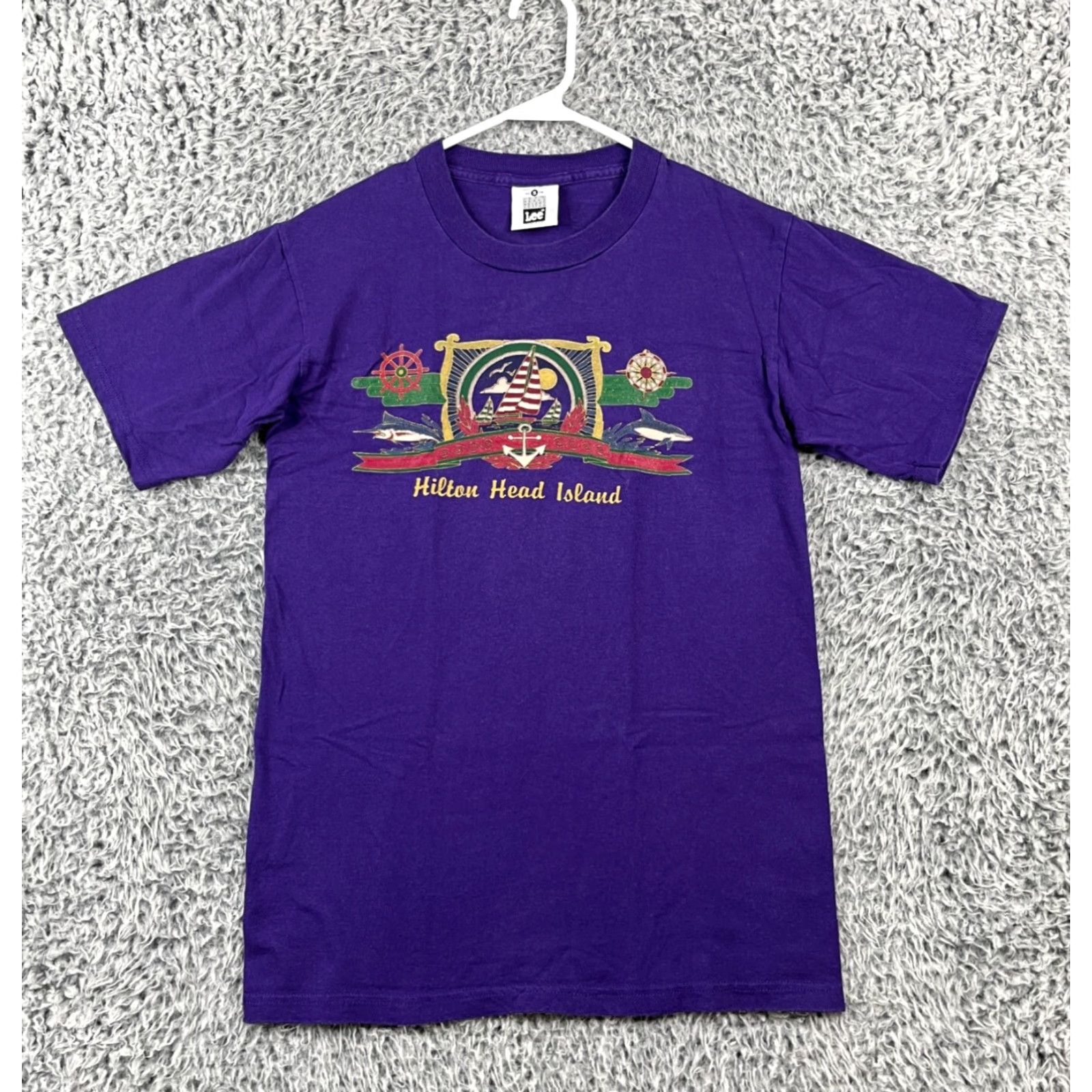 Lee VINTAGE Lee Hilton Head Island Shirt Womens Small Purple USA Destination Shirt Size S / US 4 / IT 40 - 2 Thumbnail