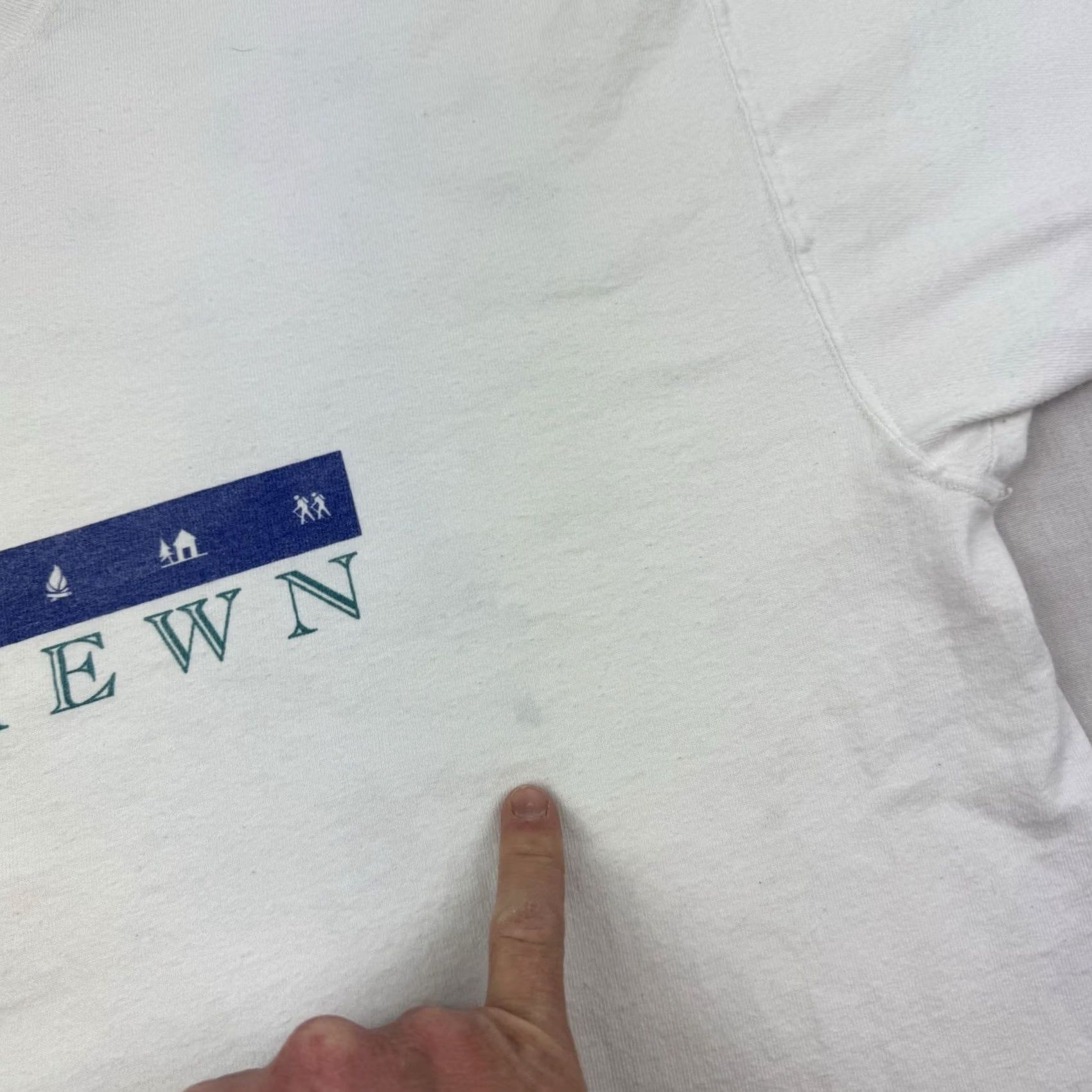 Vintage VINTAGE Ruff Hewn T Shirt Adult Large White Nature 90s 80s Outdoor Hiking Travel Mens T-Shirt Regular Cotton Vintage Size US L / EU 52-54 / 3 - 5 Thumbnail