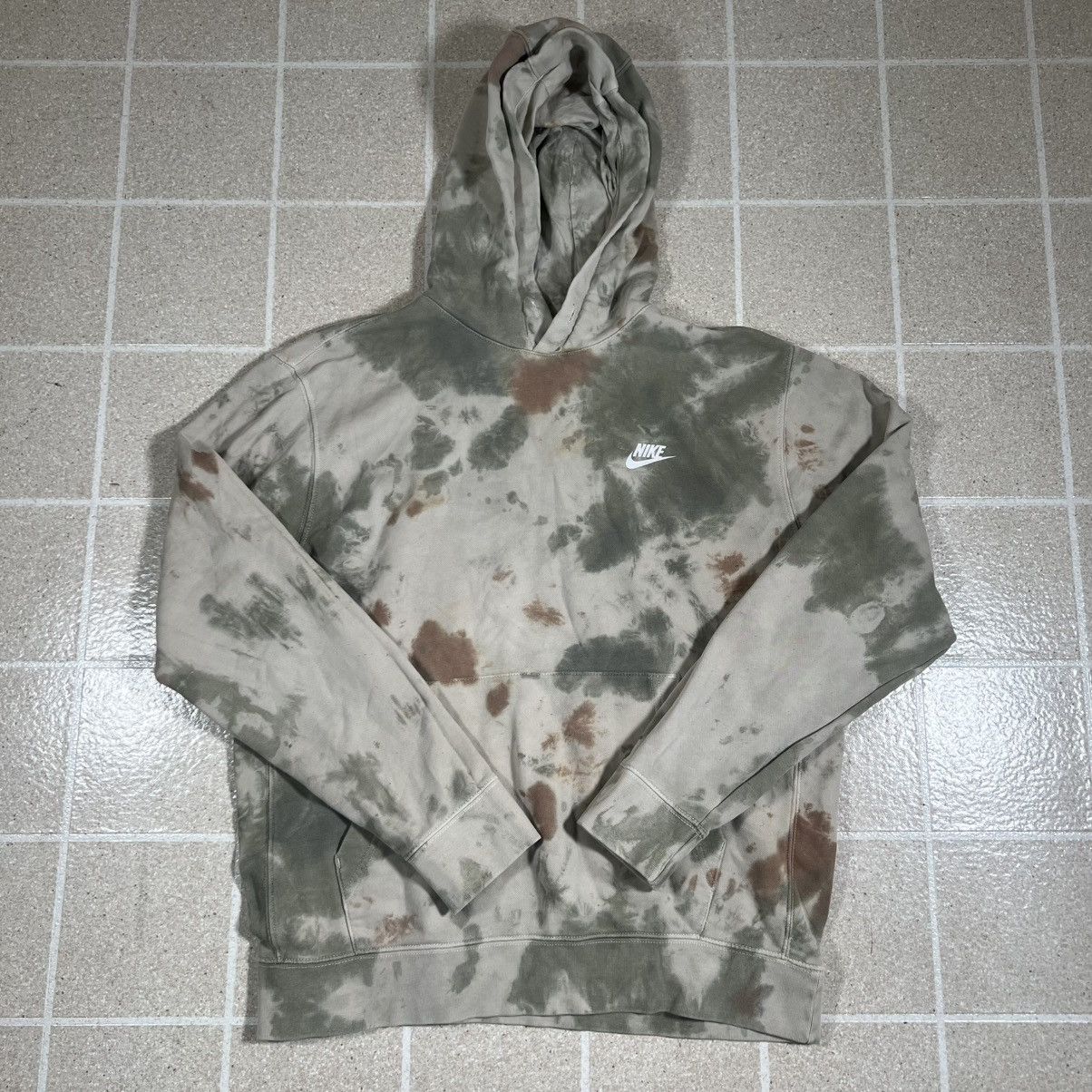 Nike Nike NSW Pullover Tie Dye Hoodie Men's Medium Olive / White Size US M / EU 48-50 / 2 - 1 Thumbnail