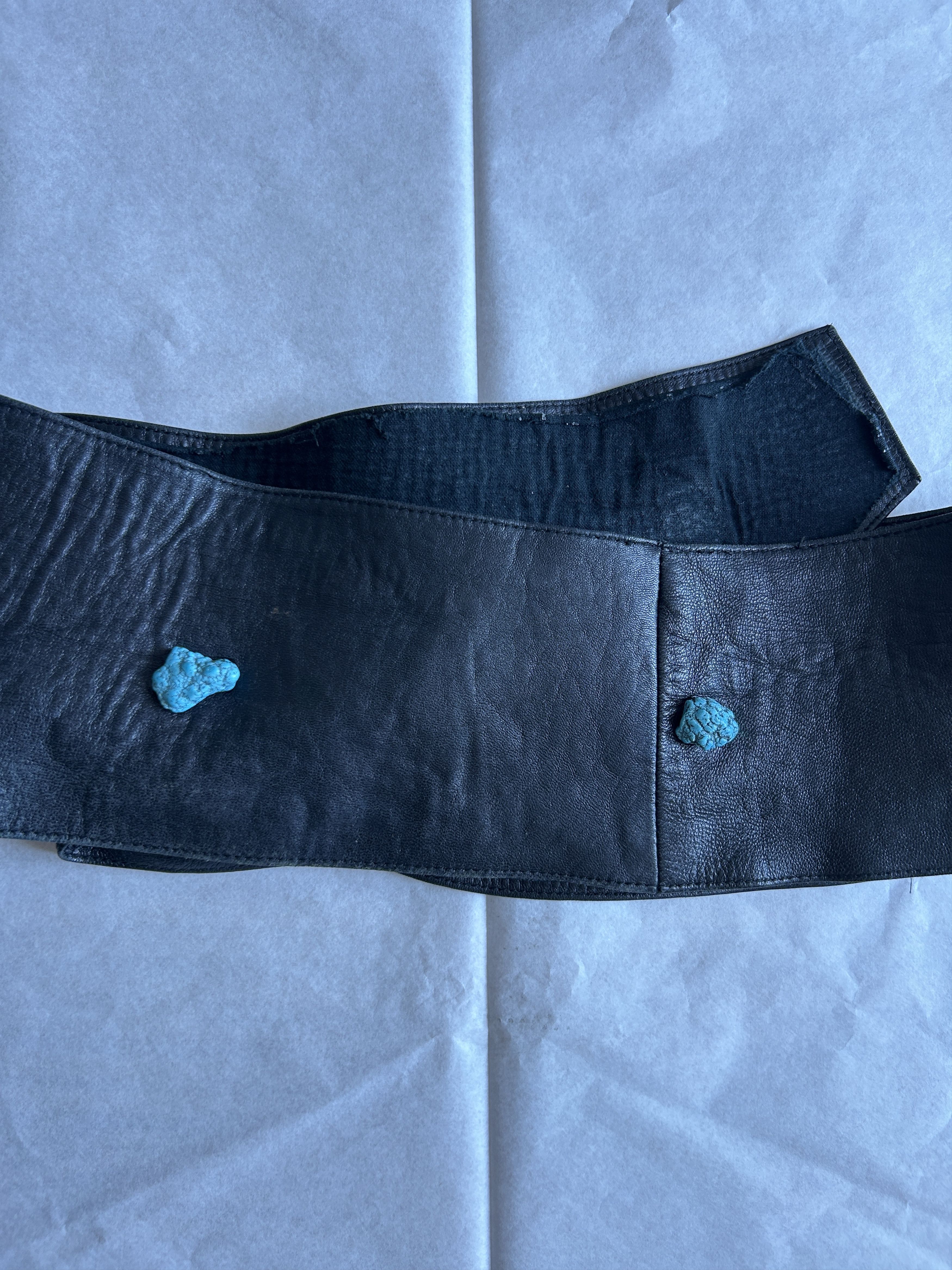 Vintage Vintage 80s Black Leather Wrap Belt Size ONE SIZE - 7 Thumbnail