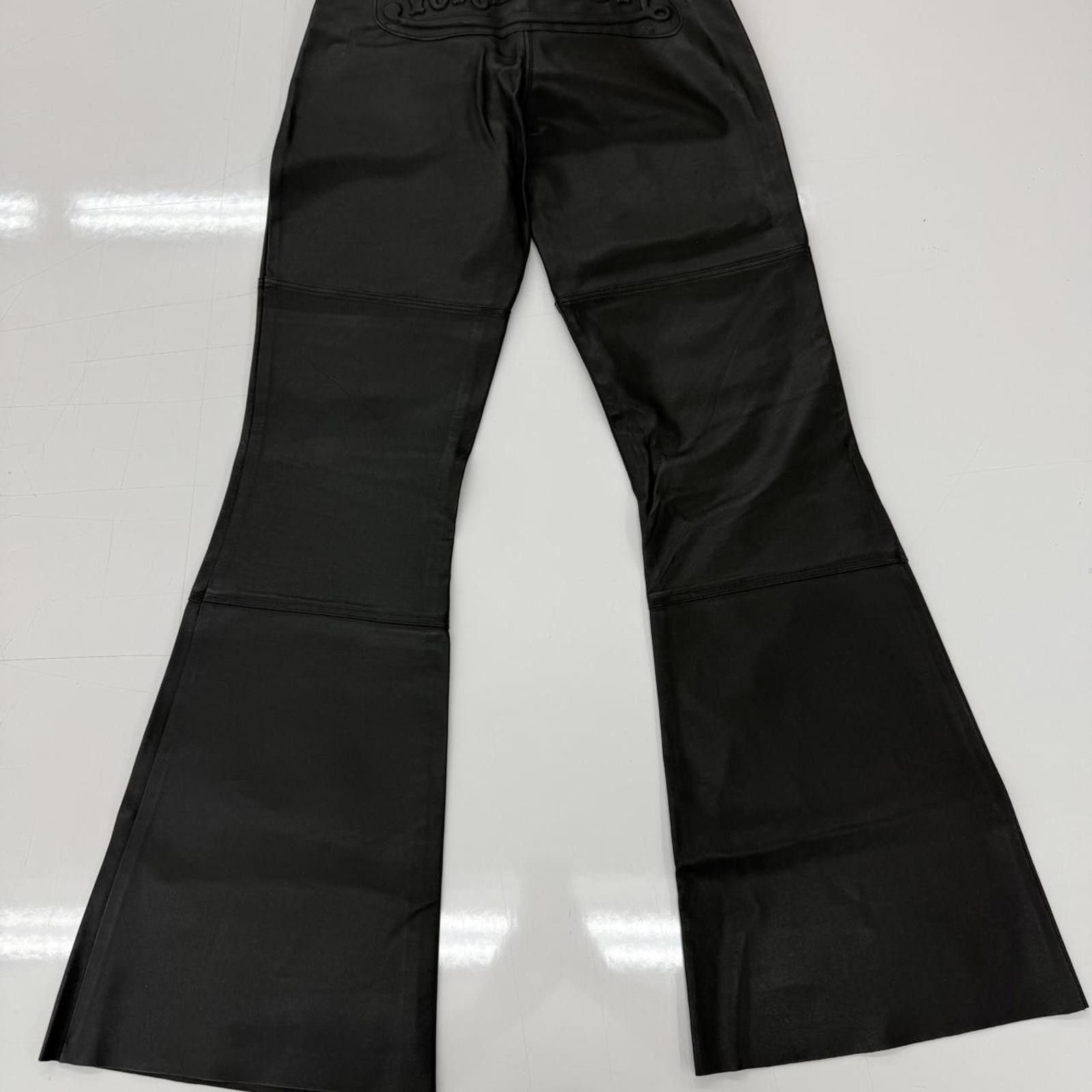 Von Dutch Von Dutch Women New Black Rare Flared Leather Size 32" / US 10 / IT 46 - 2 Thumbnail