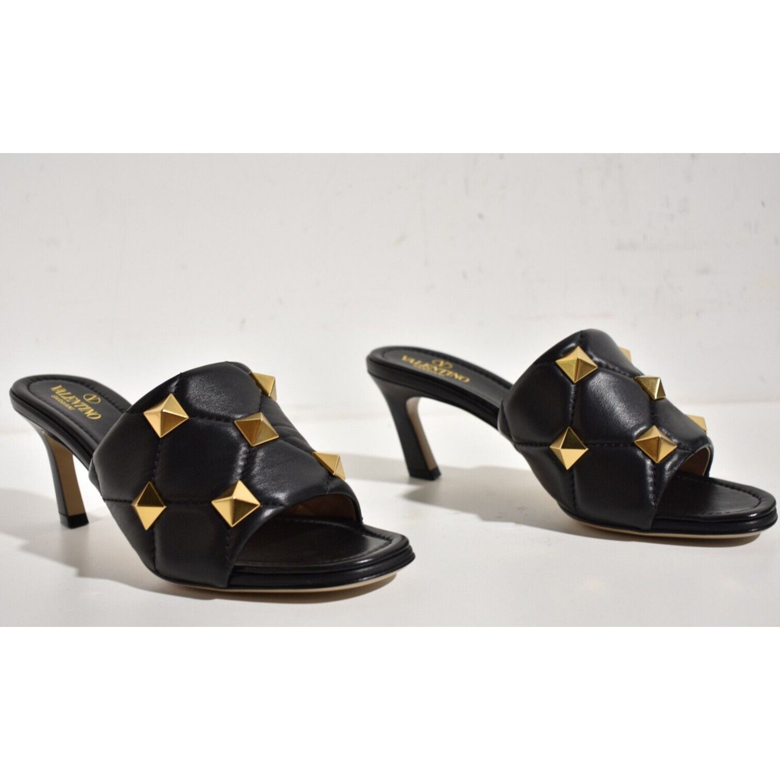 Valentino Rockstud 65 Roman Stud Backless Mule Slide Heel Sandal 39 Size US 9 / IT 39 - 4 Thumbnail