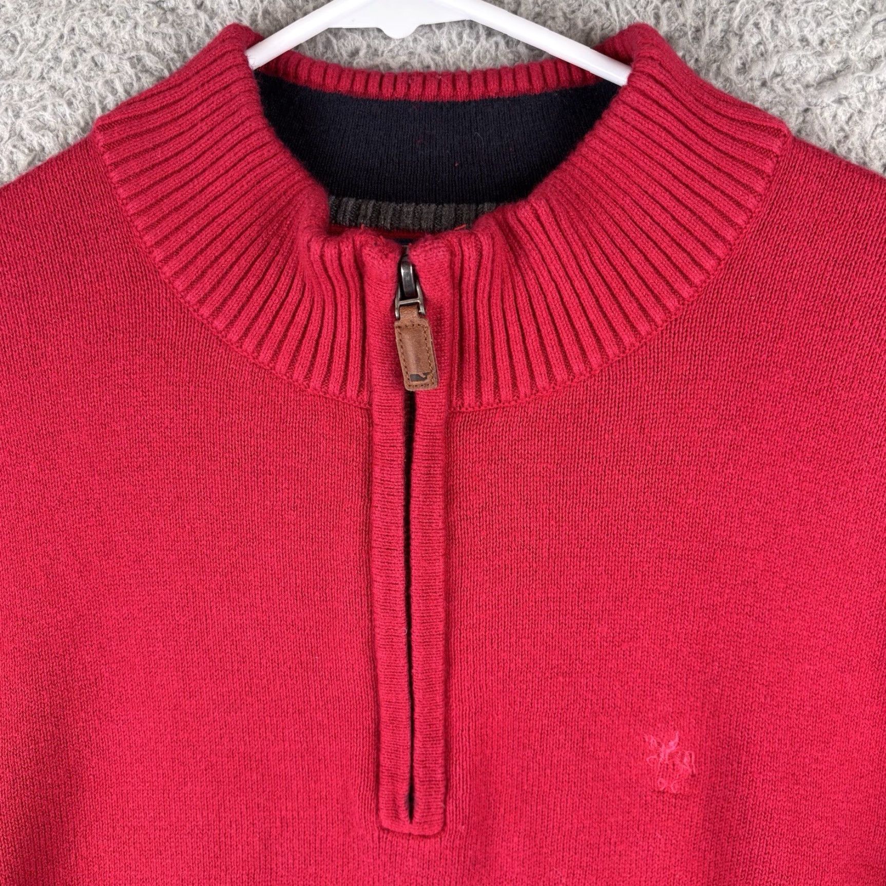 Vineyard Vines Vineyard Vines Sweater Mens M Red 1/4 Zip Pullover Cashmere Blend Preppy Knit Mock Neck Whale Design Classic Nautical Pull-over Fashion Pullover Mens Size US M / EU 48-50 / 2 - 2 Thumbnail