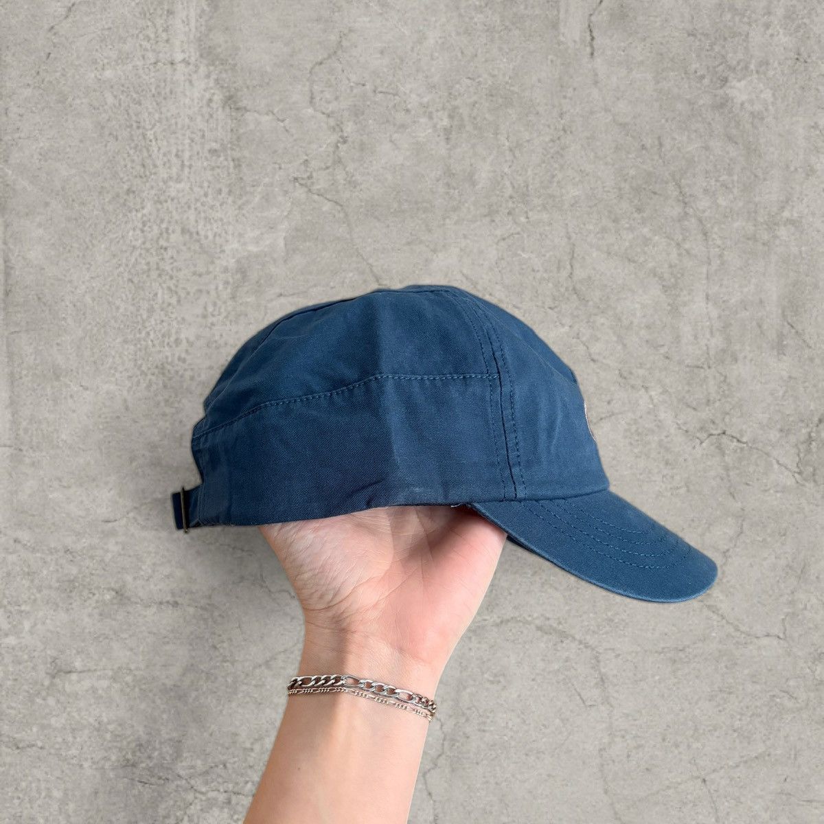 Japanese Brand Cool vintage style cap, blue with beige logo. One size Size ONE SIZE - 2 Thumbnail