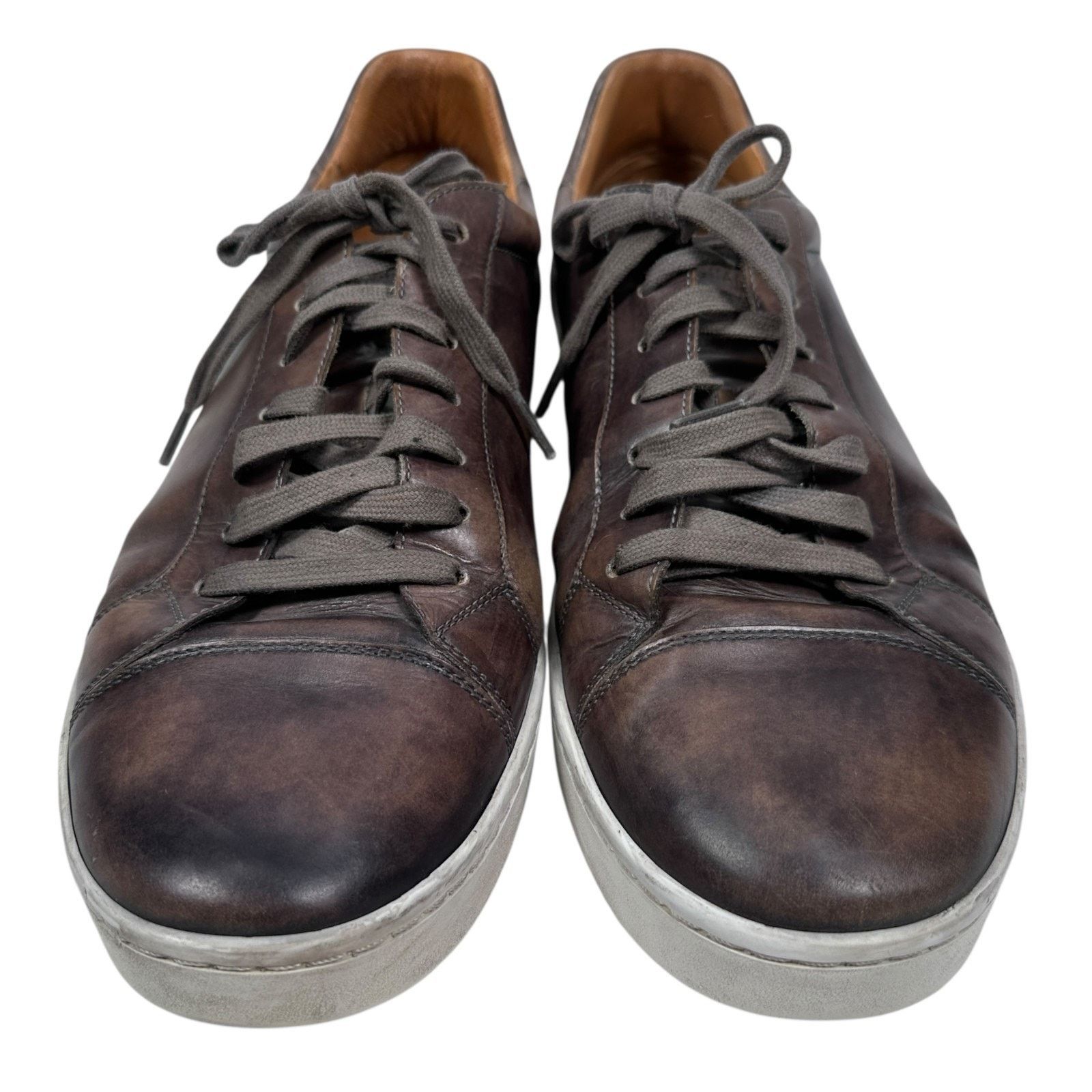 Other Magnanni For Neiman Sneakers Men 12 M Brown Leather Shoes Size US 12 / EU 45 - 2 Thumbnail