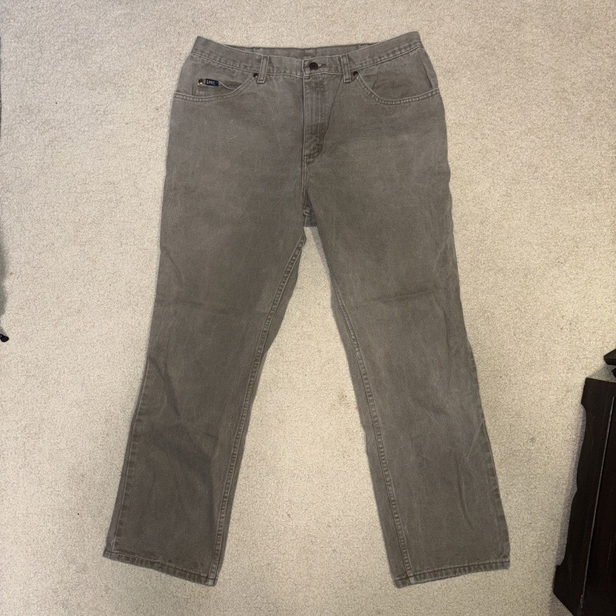 Lee Vintage Lee Jeans Mens 38x30 Brown Denim Straight Leg Size US 38 / EU 54 - 3 Thumbnail