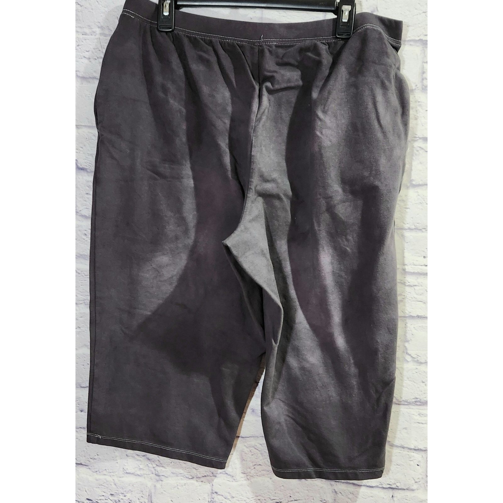 Other Suprema Black Faded Cropped Pull On Pants 0XWP 14/16WP Size 34" / US 12 / IT 48 - 3 Thumbnail