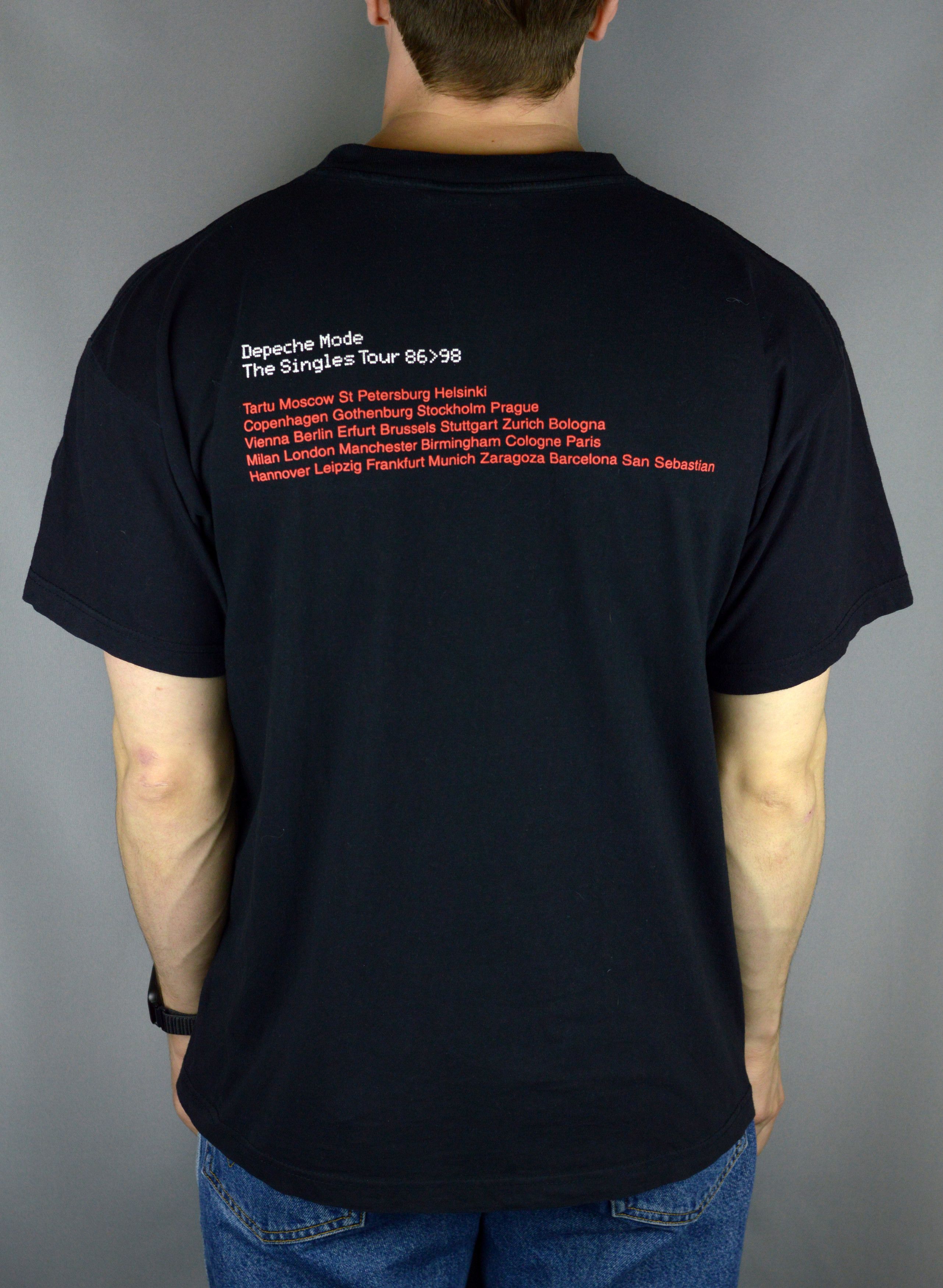 Band Tees × Vintage Vintage Depeche Mode The Singles Tour 1998 t shirt Size US L / EU 52-54 / 3 - 2 Thumbnail
